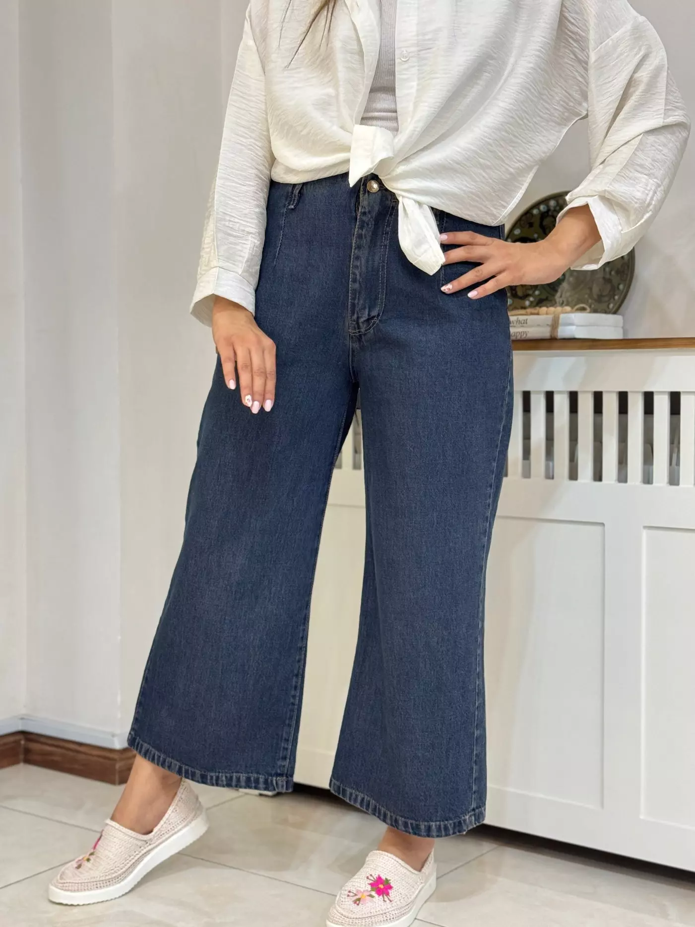 شلوار جین واید لگ سلین