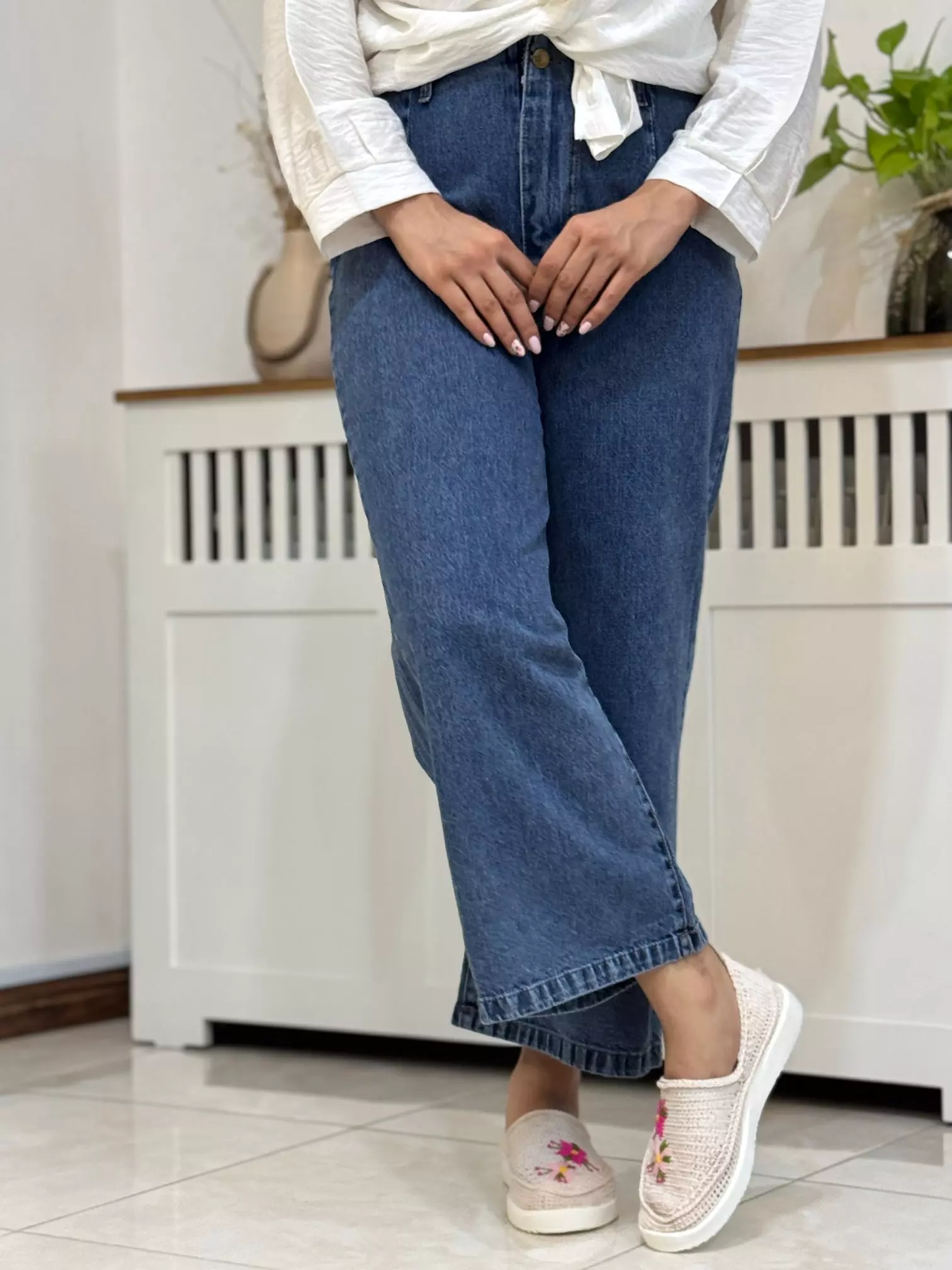 شلوار جین واید لگ سلین