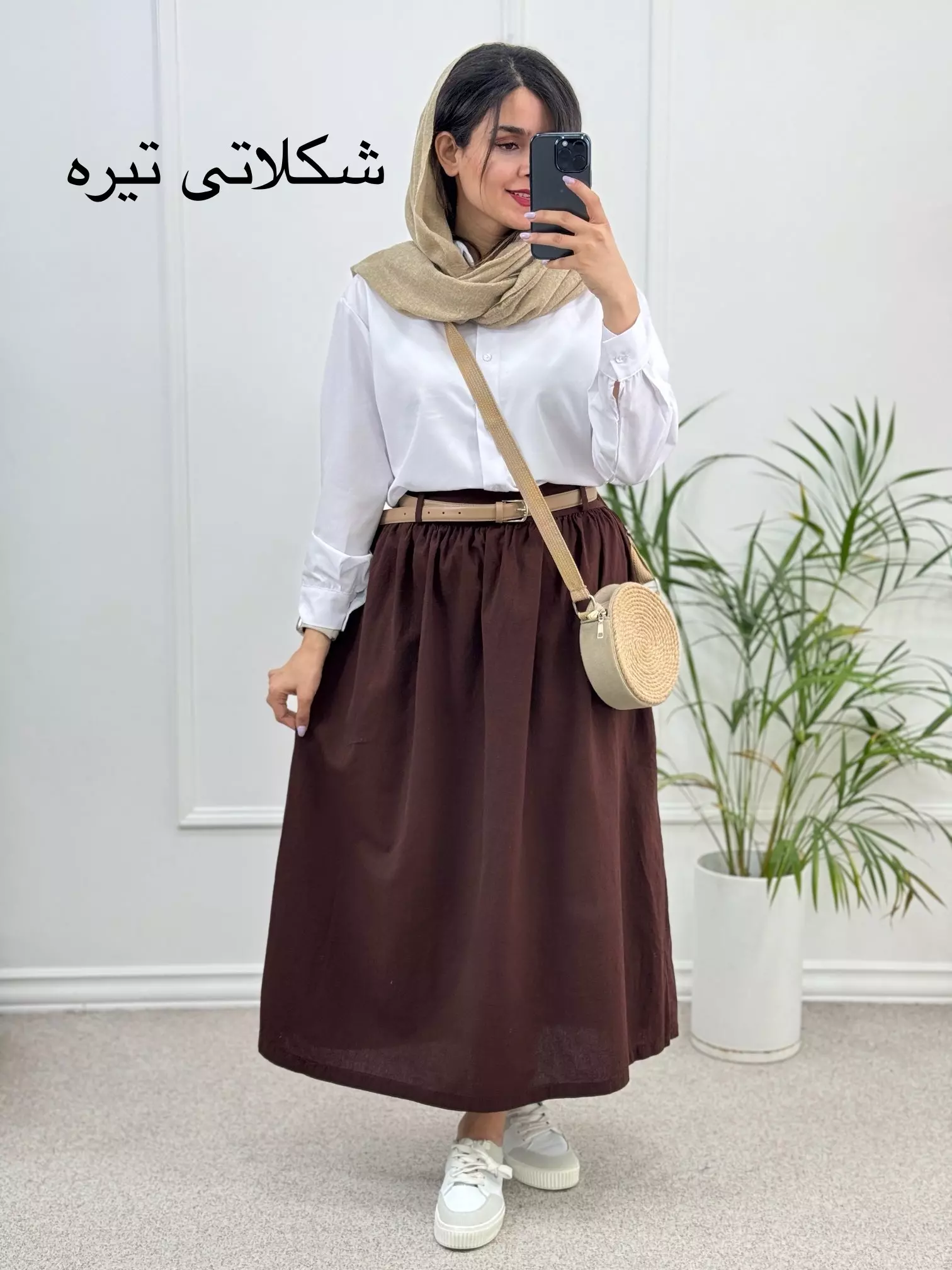 دامن لینن زارا