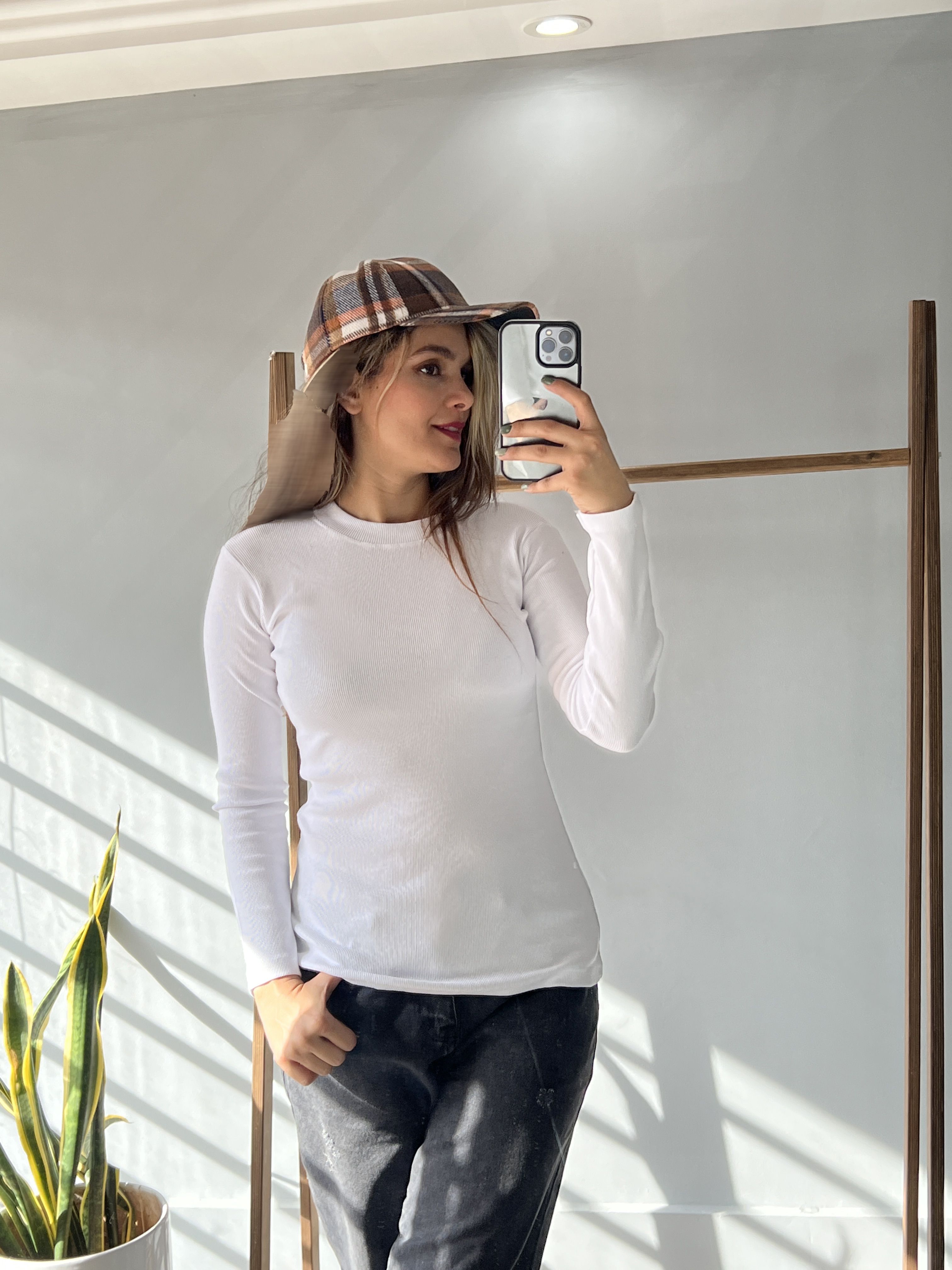 بلوز یقه گرد کبریتی