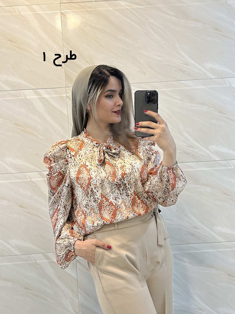 شومیز یقه کراواتی 3374