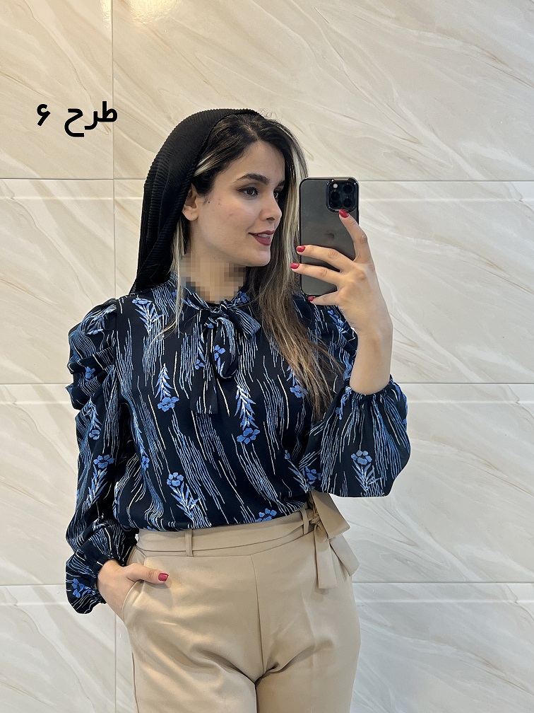 شومیز یقه کراواتی 3374