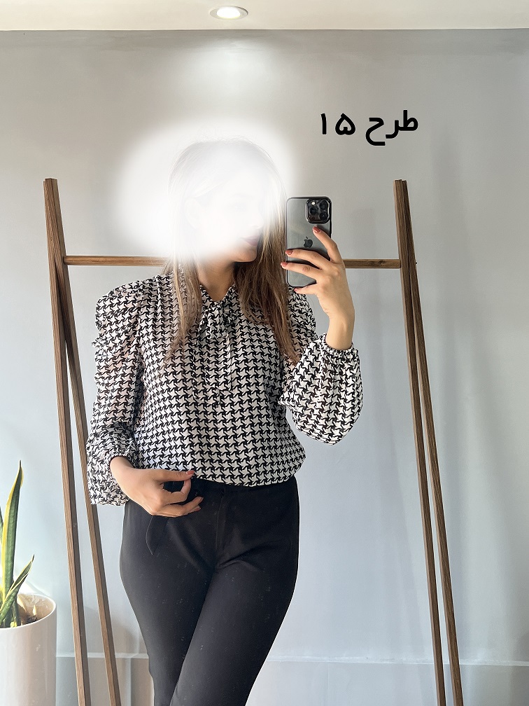 شومیز یقه کراواتی 3374