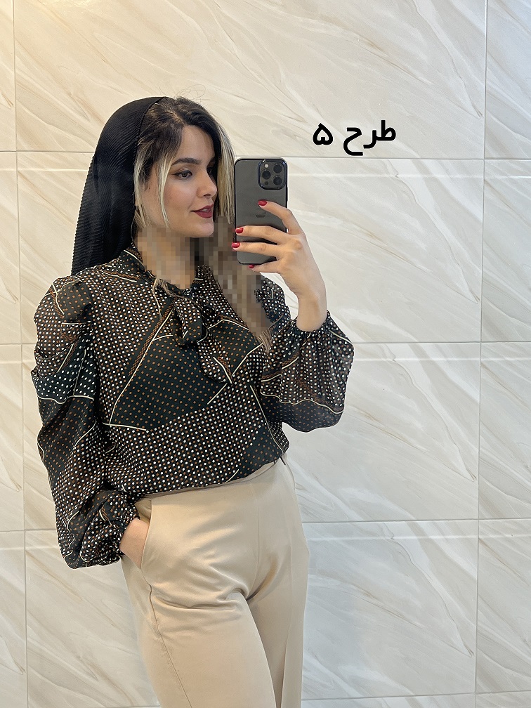 شومیز یقه کراواتی 3374