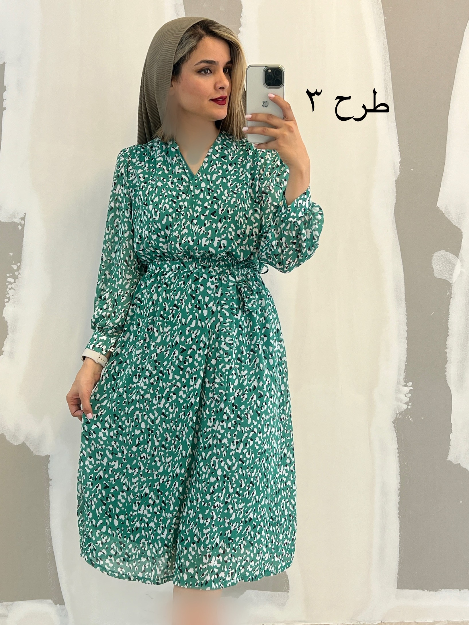 پیراهن حریر میدی 3458