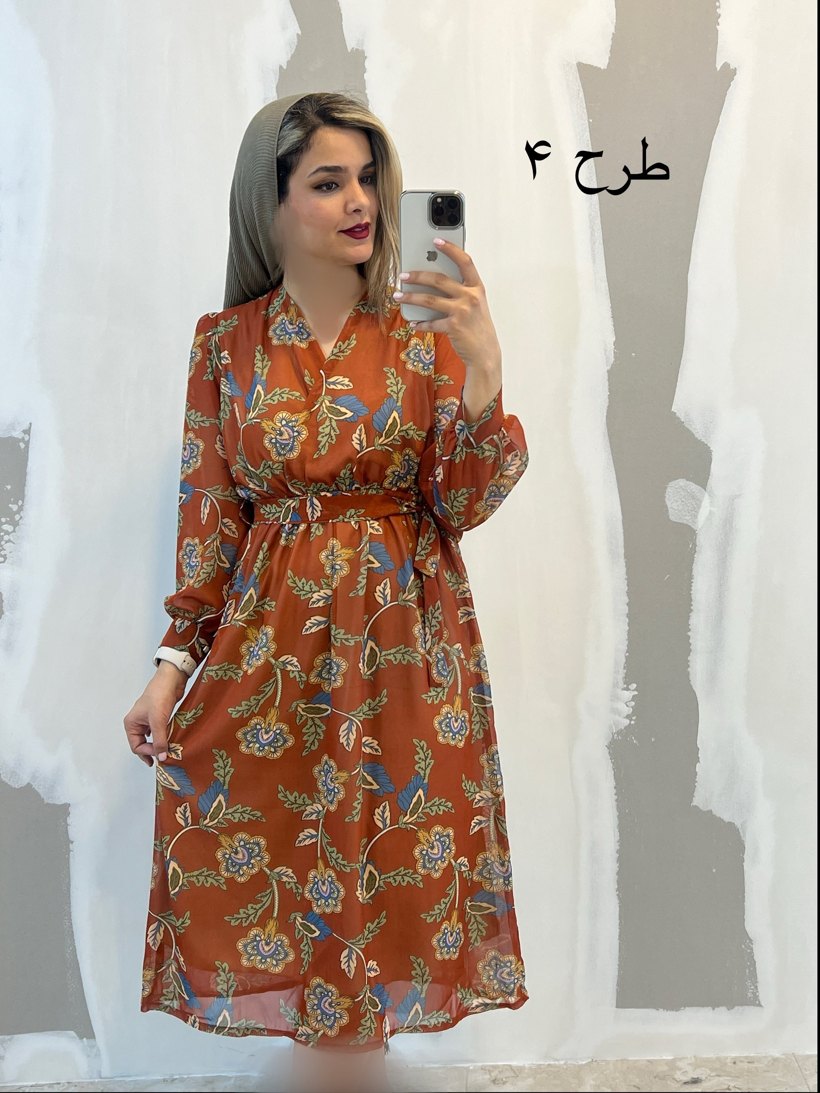 پیراهن حریر میدی 3458
