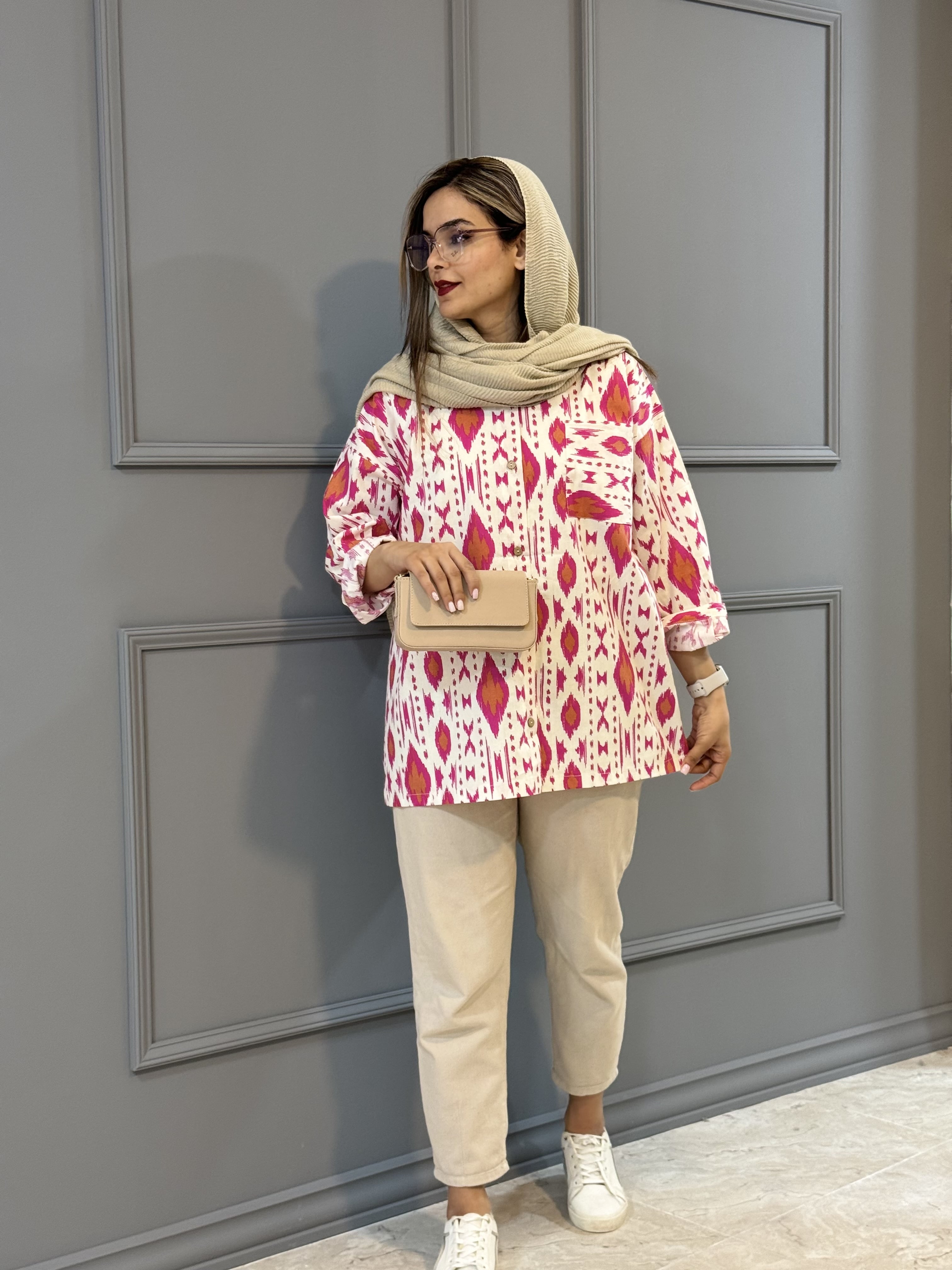 شومیز مانتویی گُلسا