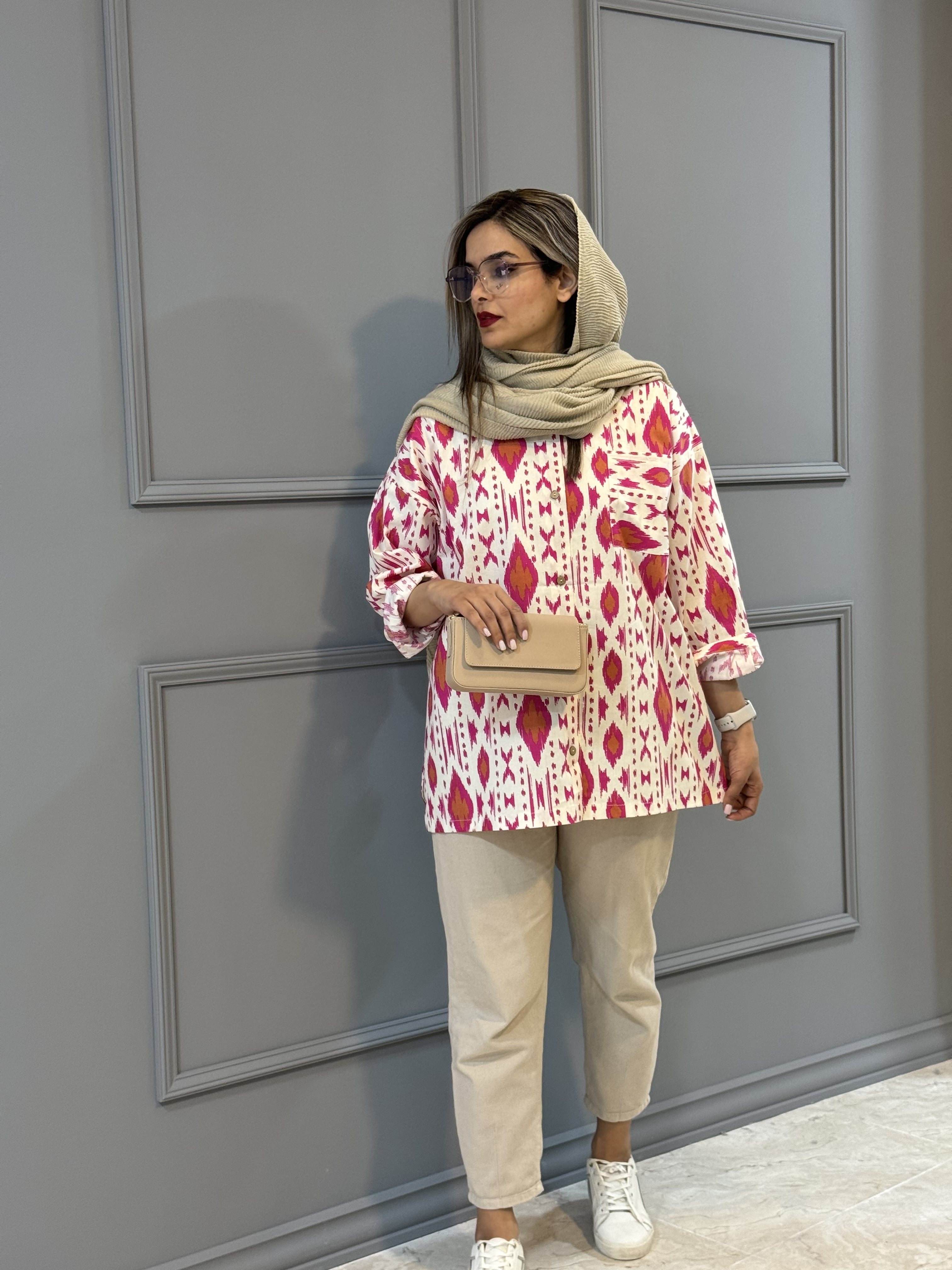 شومیز مانتویی گُلسا