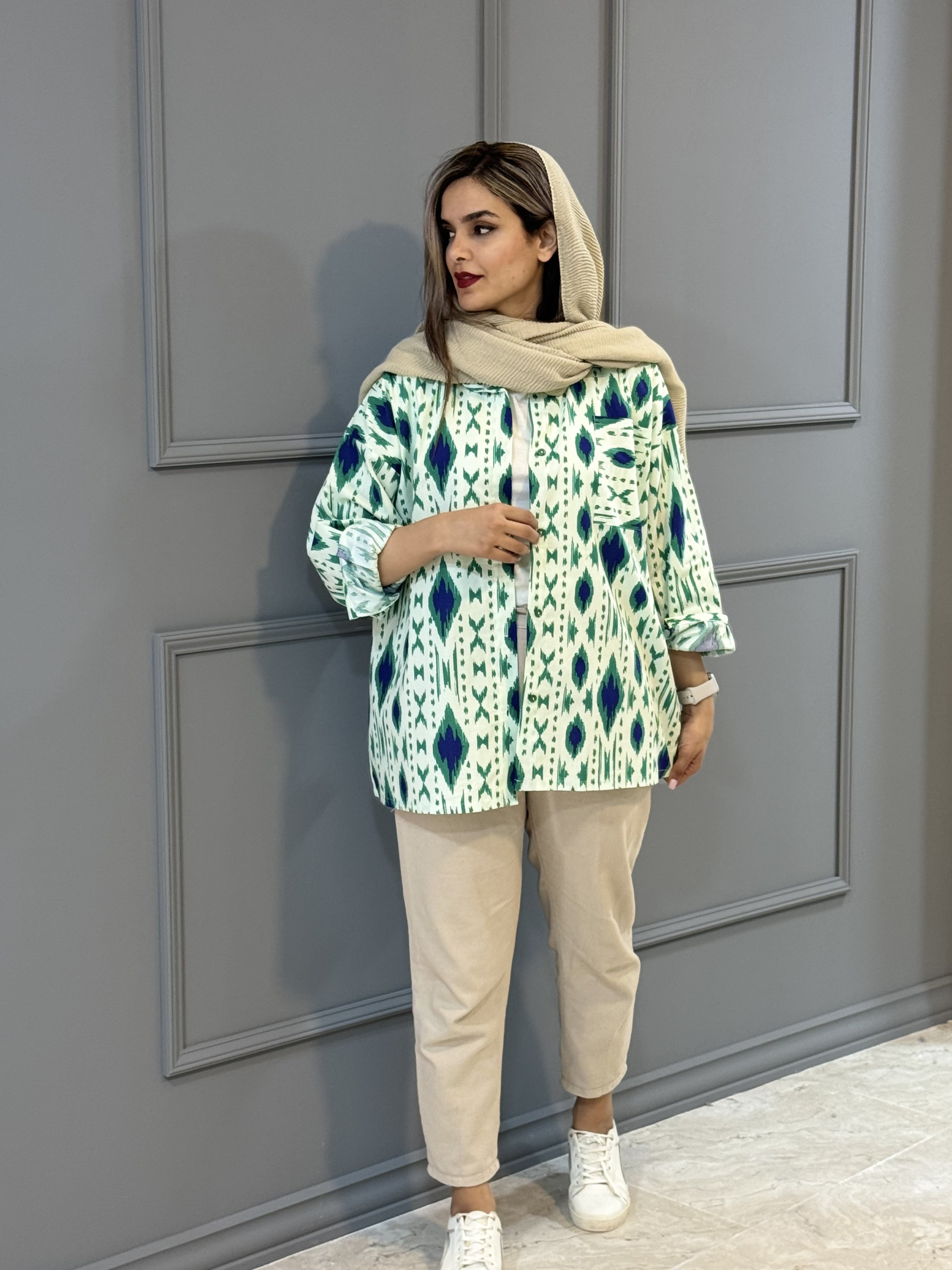 شومیز مانتویی گُلسا