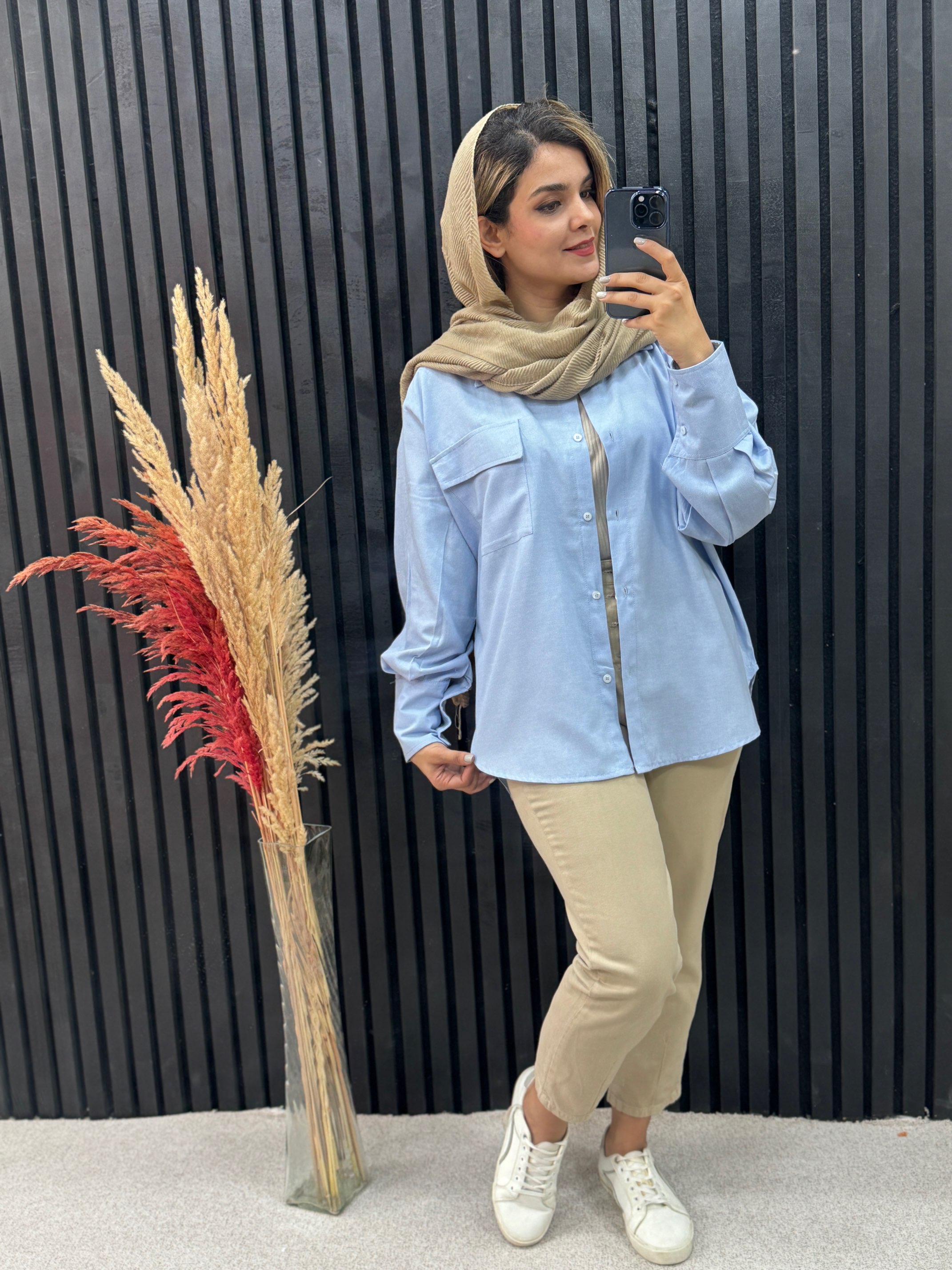 مانتو لینن ترمه دارای ایراد جزیی