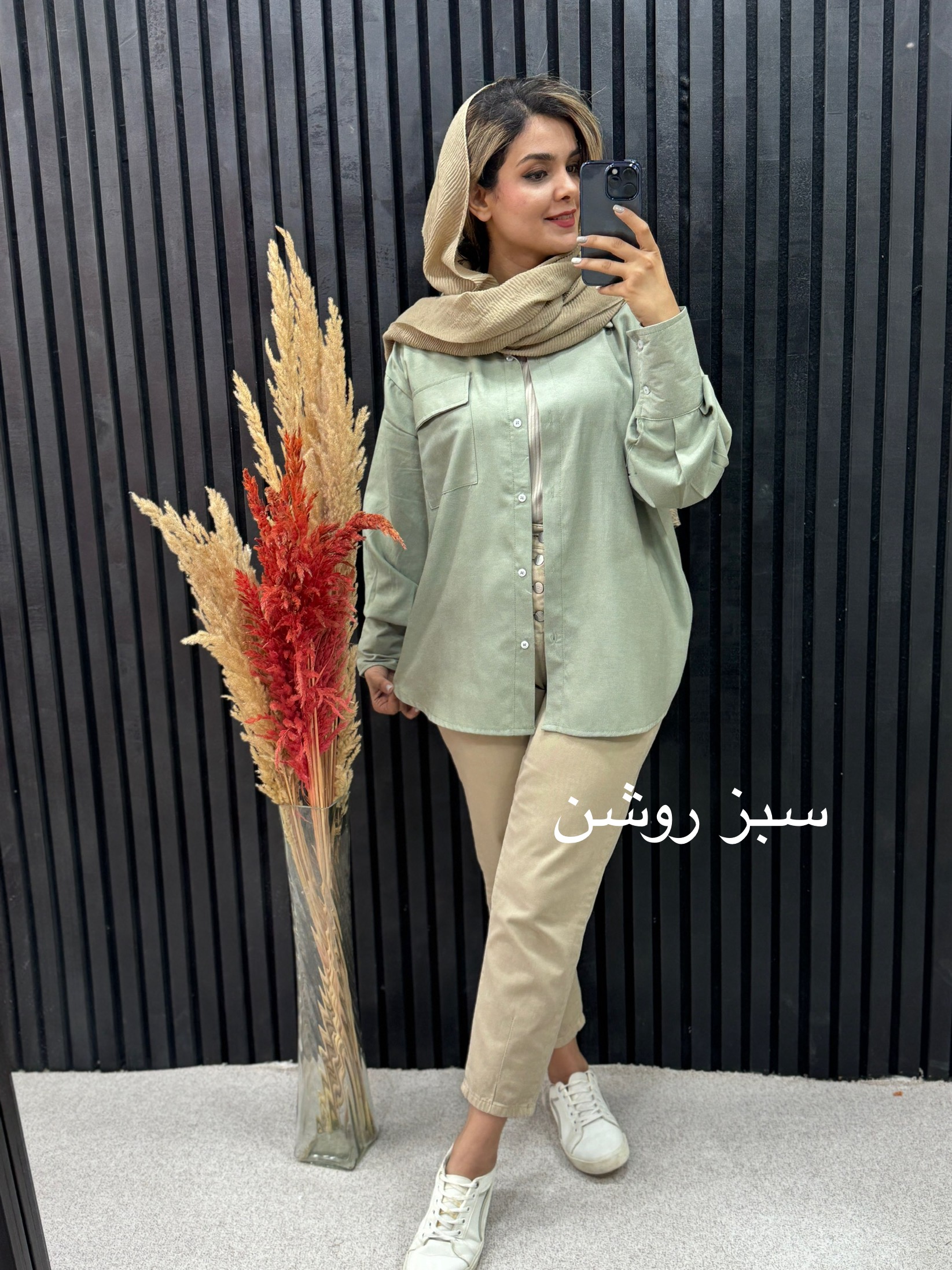 مانتو لینن ترمه دارای ایراد جزیی
