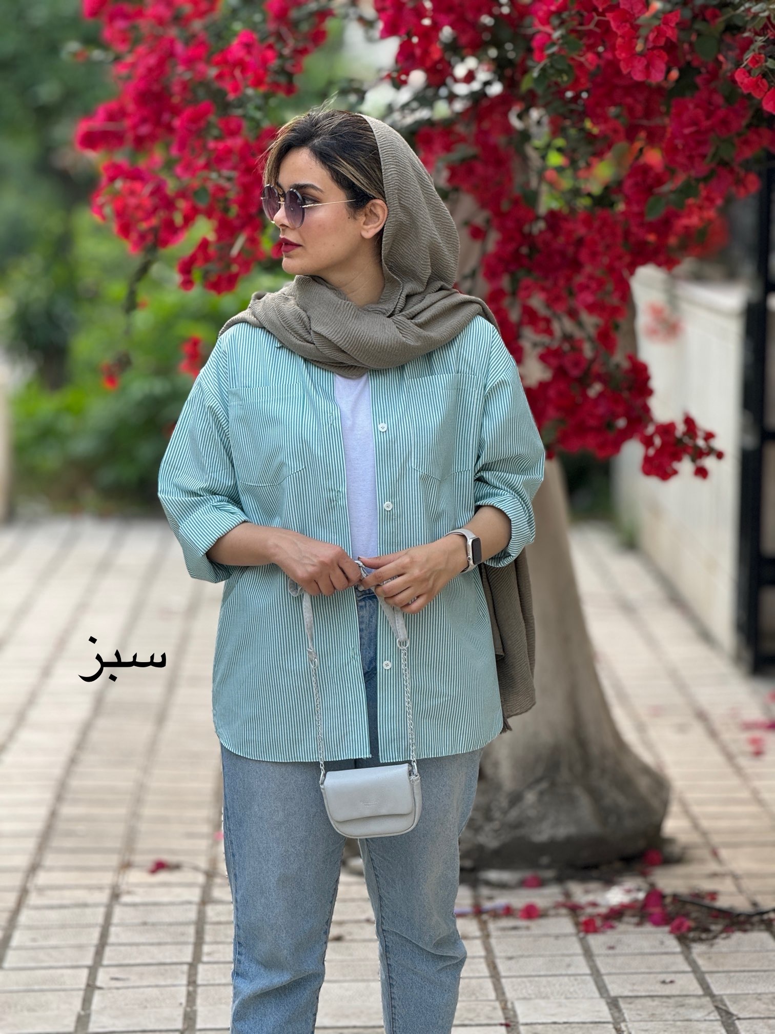 مانتو لینن راه راه