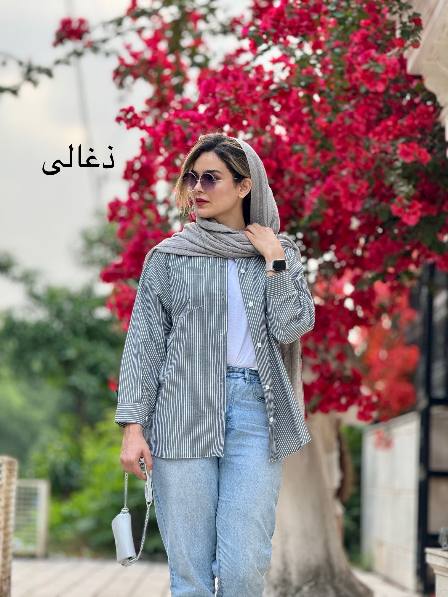مانتو لینن راه راه