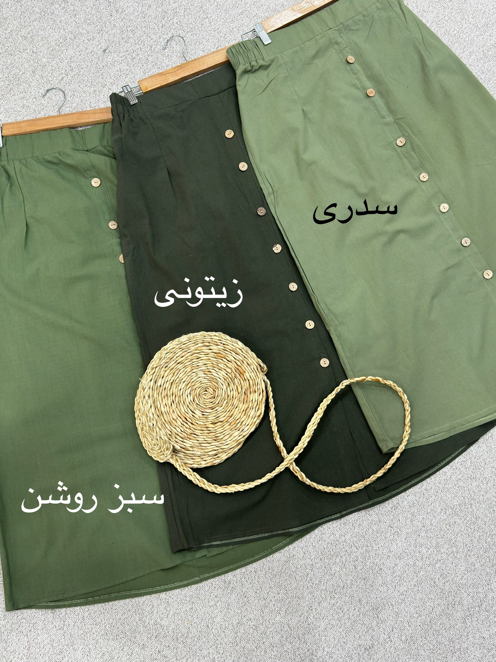 دامن لینن کمربنددار