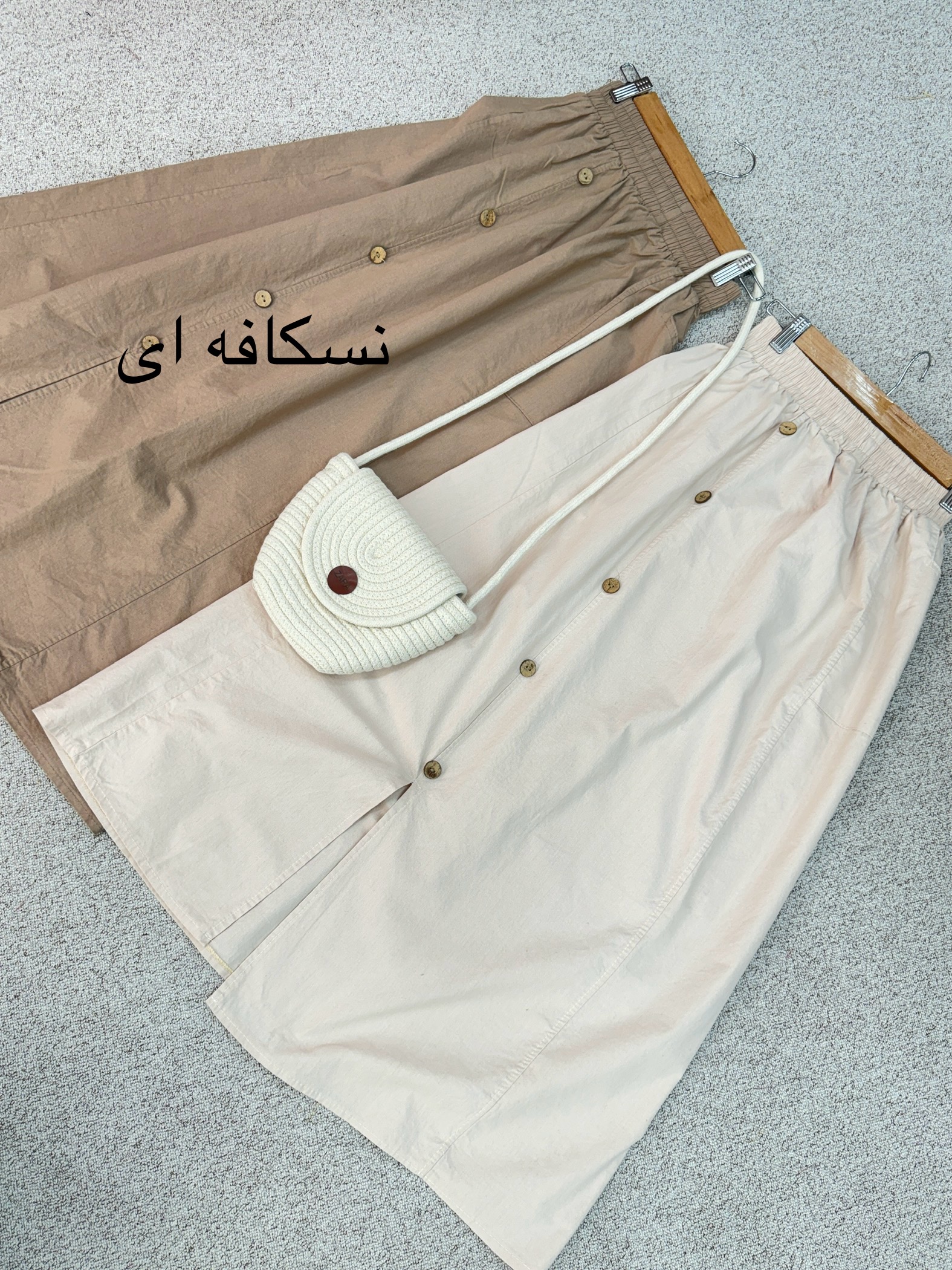 دامن لینن بغل دکمه