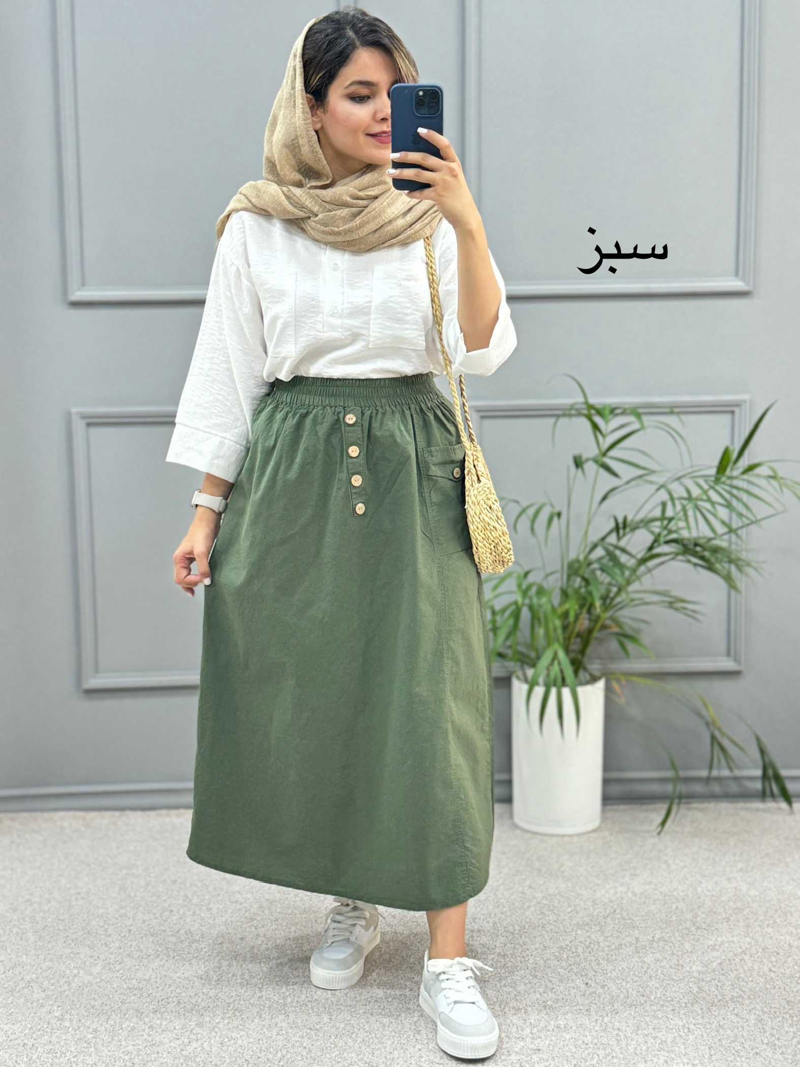 دامن لینن زیبا