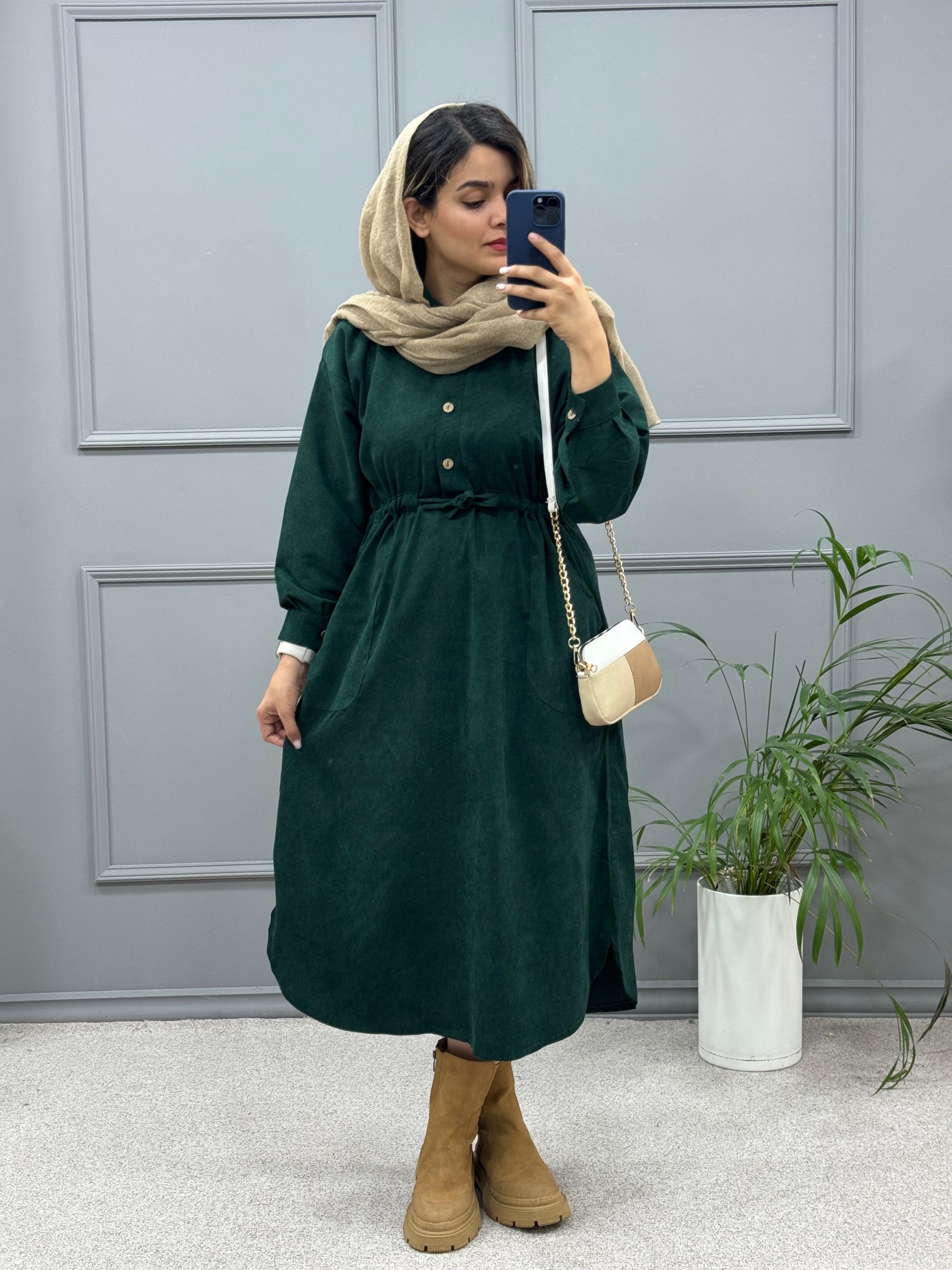 پیراهن مانتویی مارینا