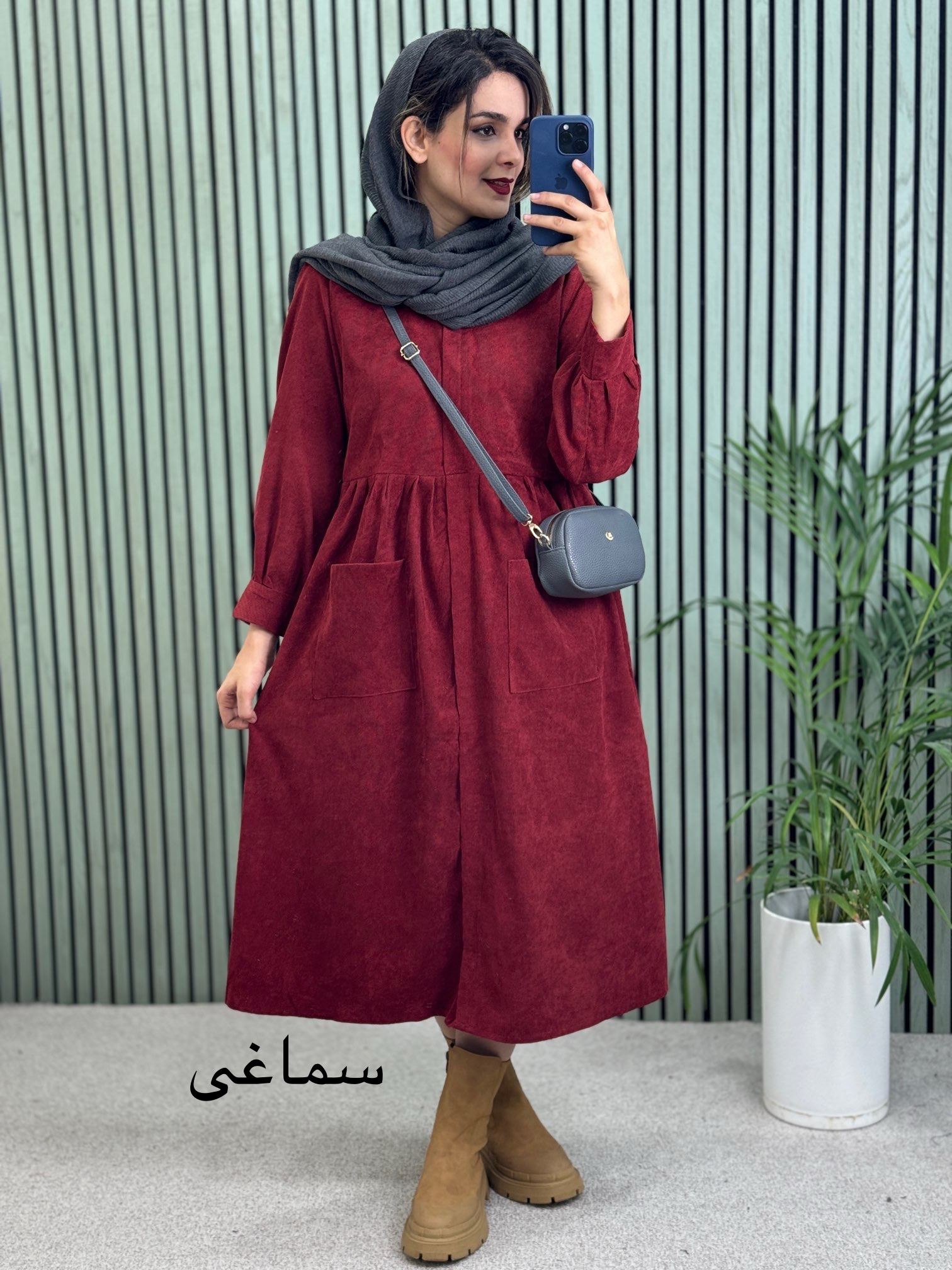 پیراهن مانتویی دوجیب
