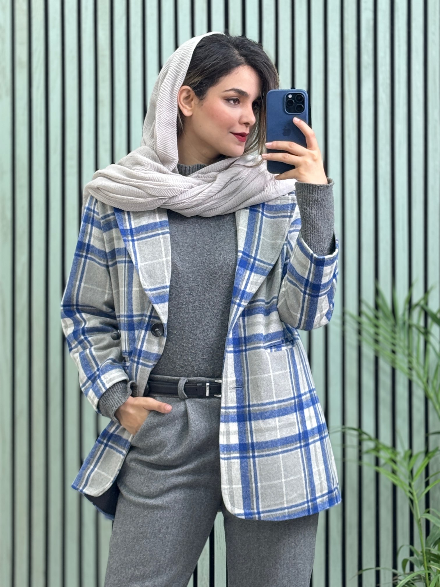پالتو کتی آستردار پشمی