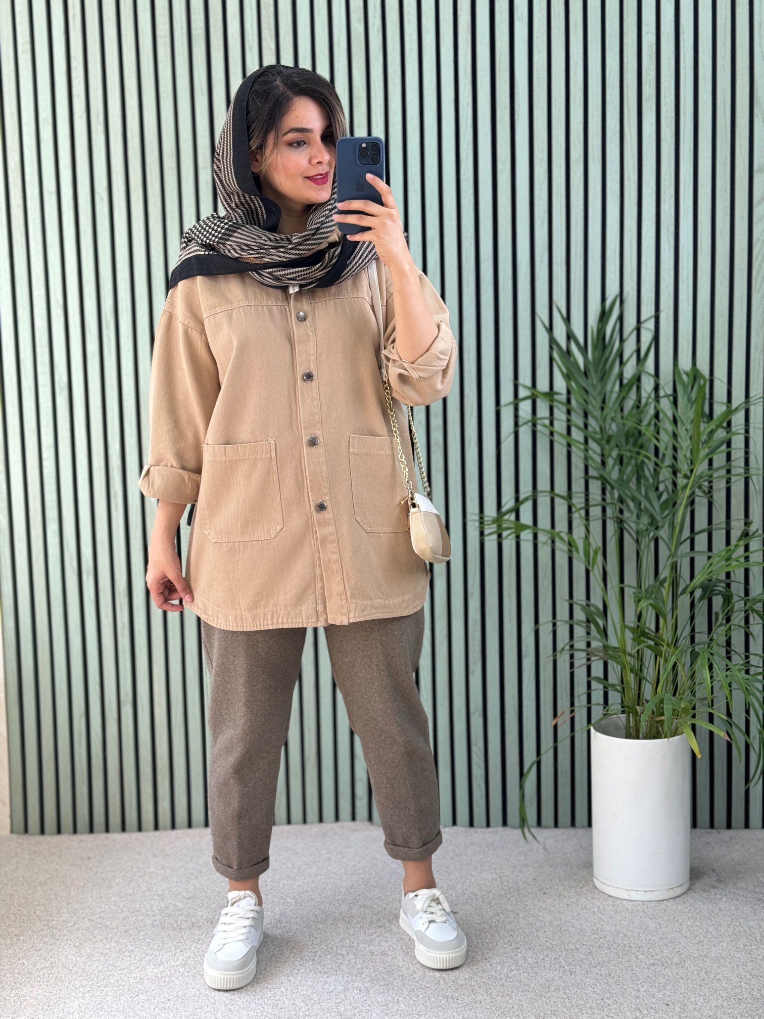 کتان ضخیم جیب پایین