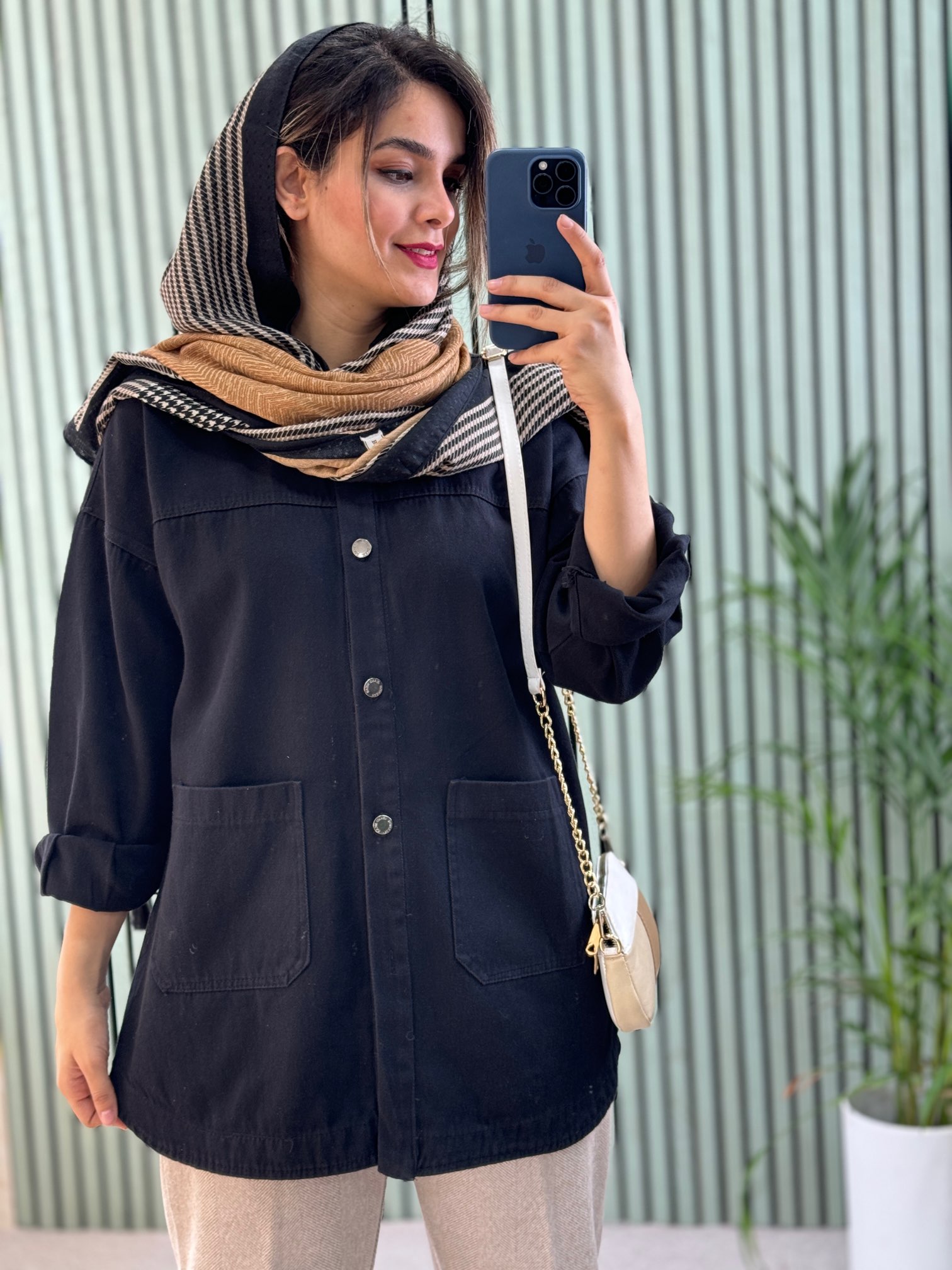 کتان ضخیم جیب پایین