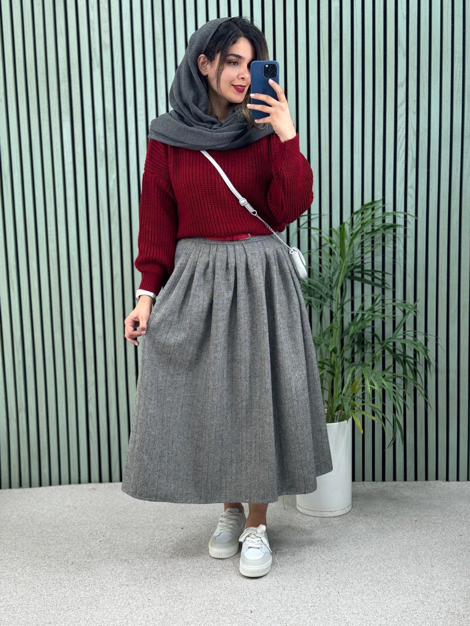 دامن پشمی جناغی