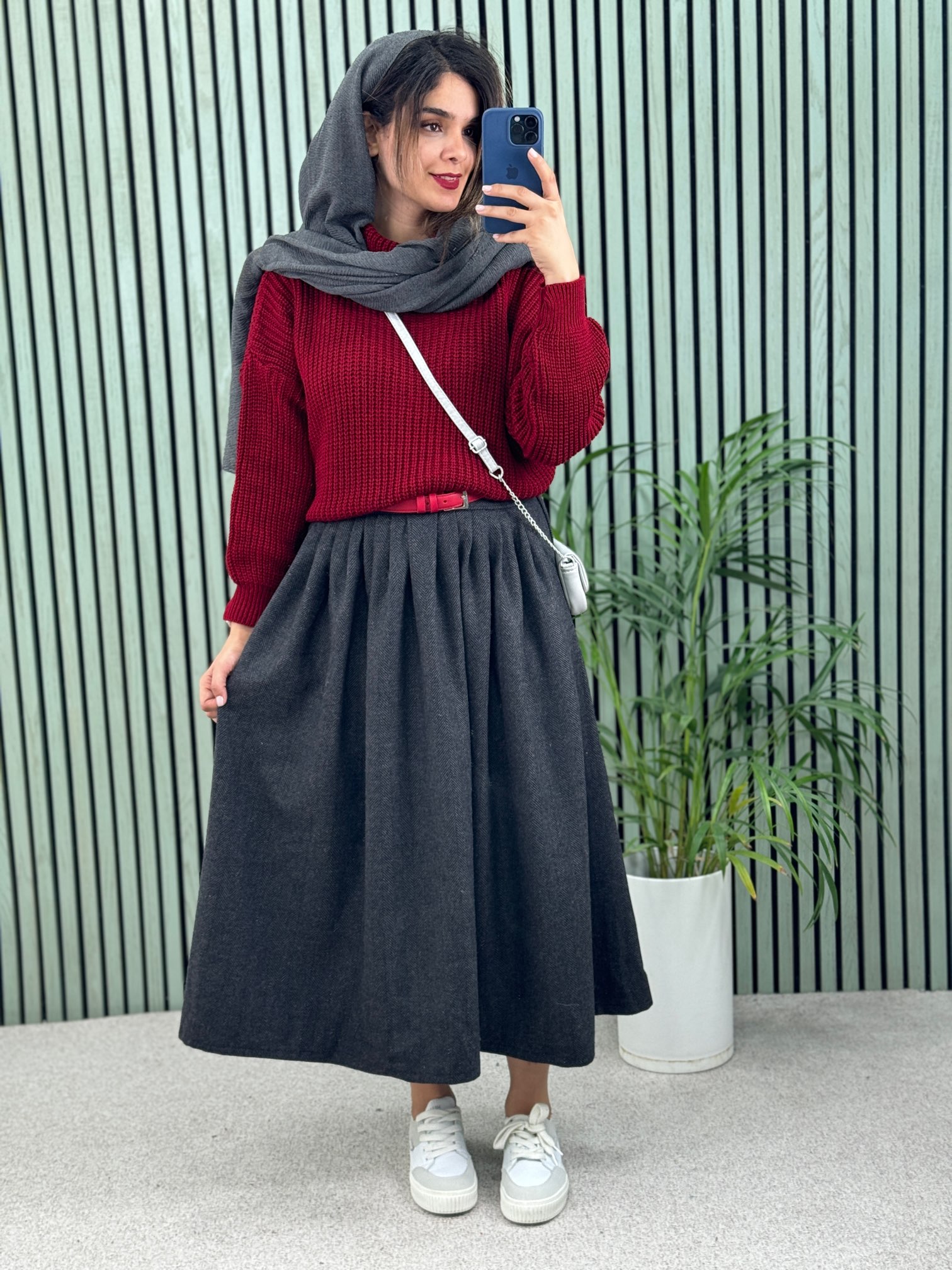 دامن پشمی جناغی