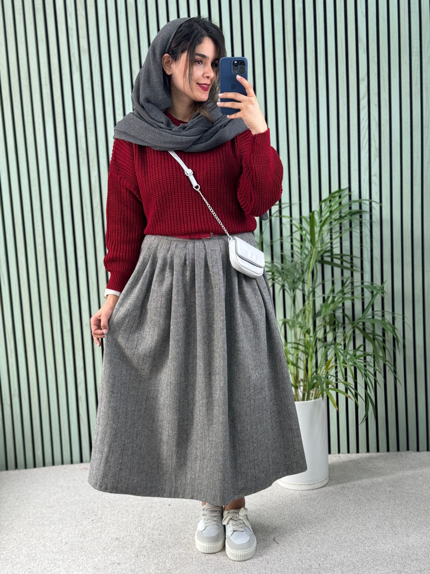 دامن پشمی جناغی