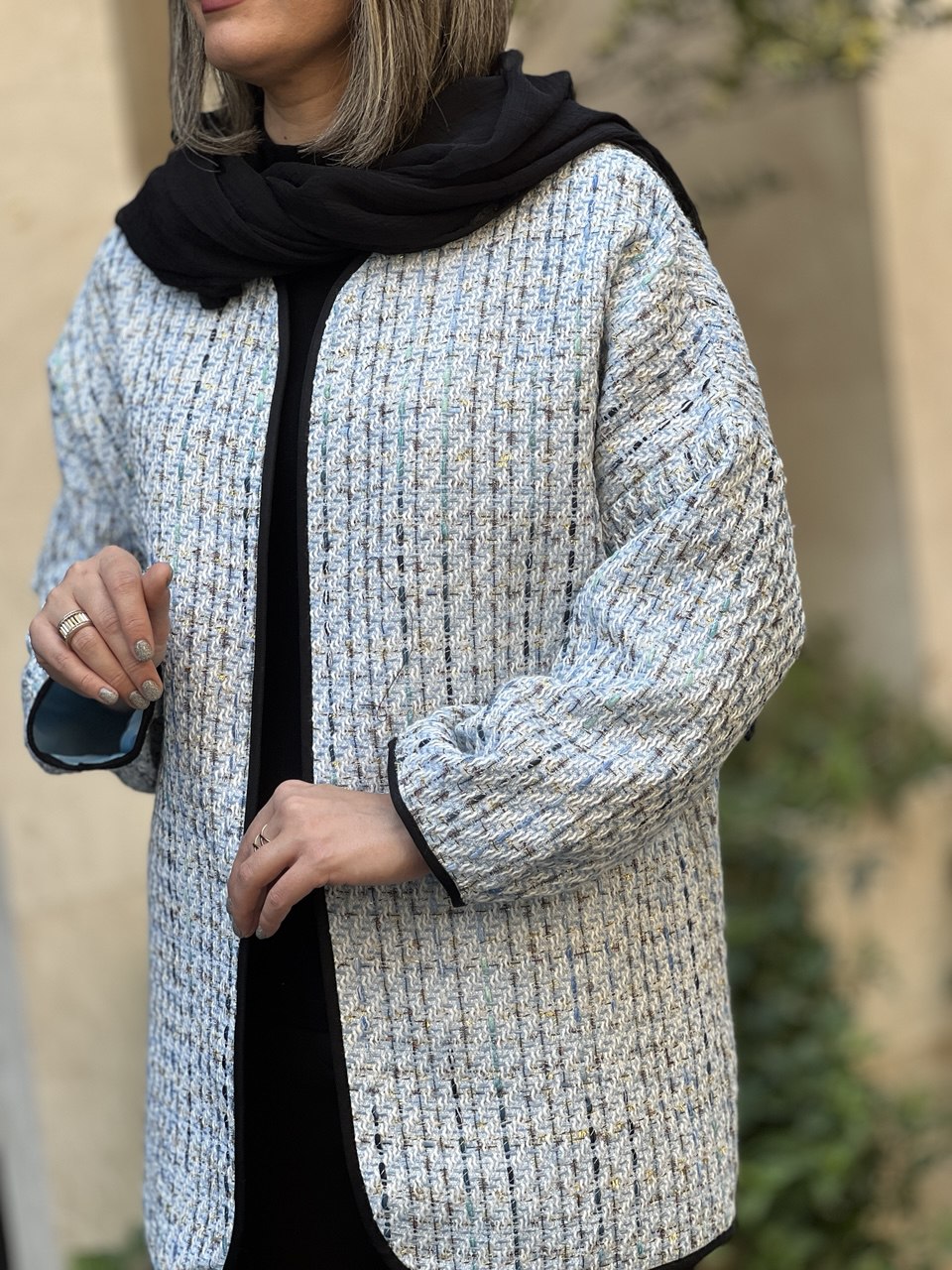 کت کنفی آستردار نیلا (R)