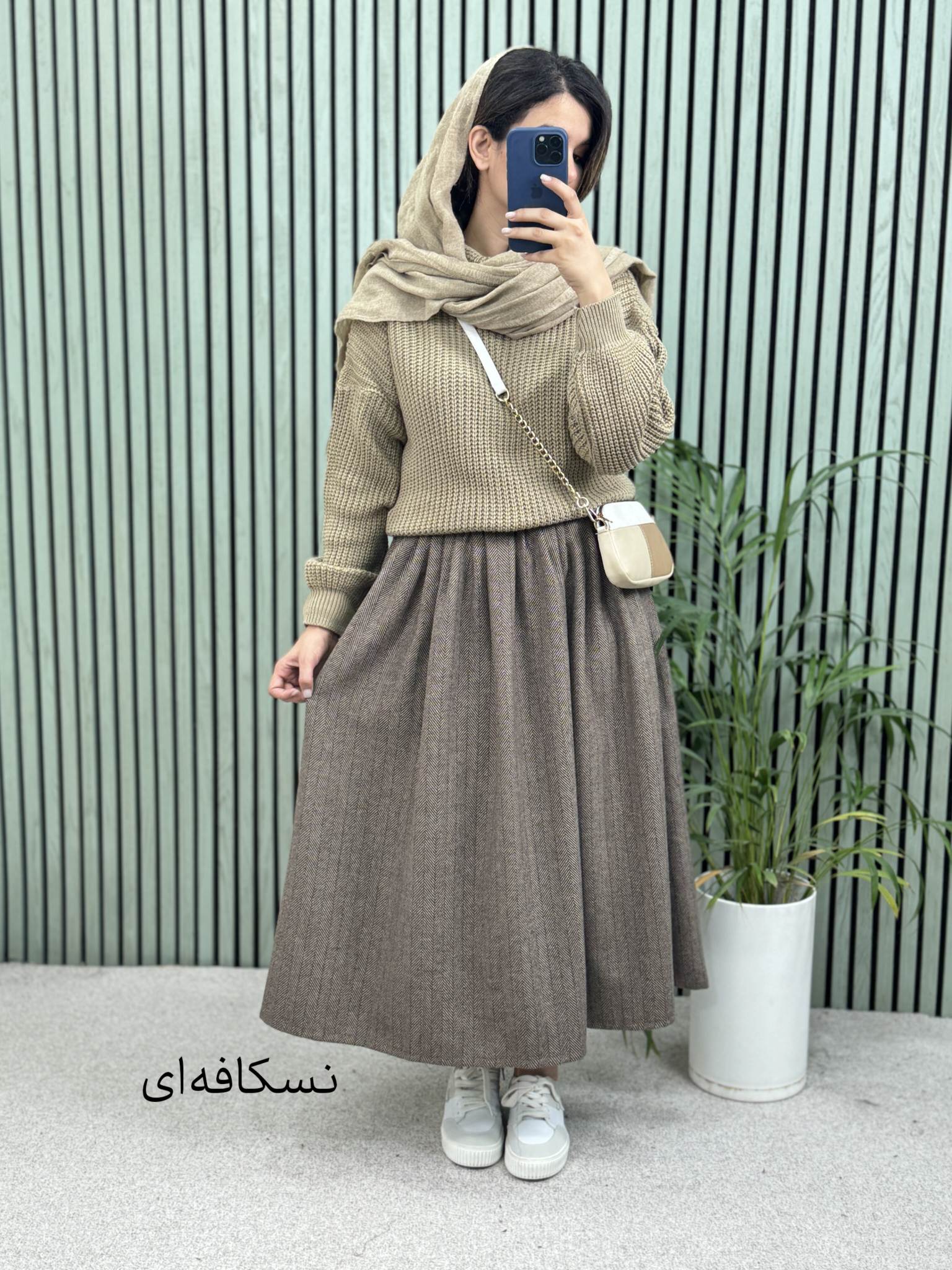 دامن پشمی جناغی
