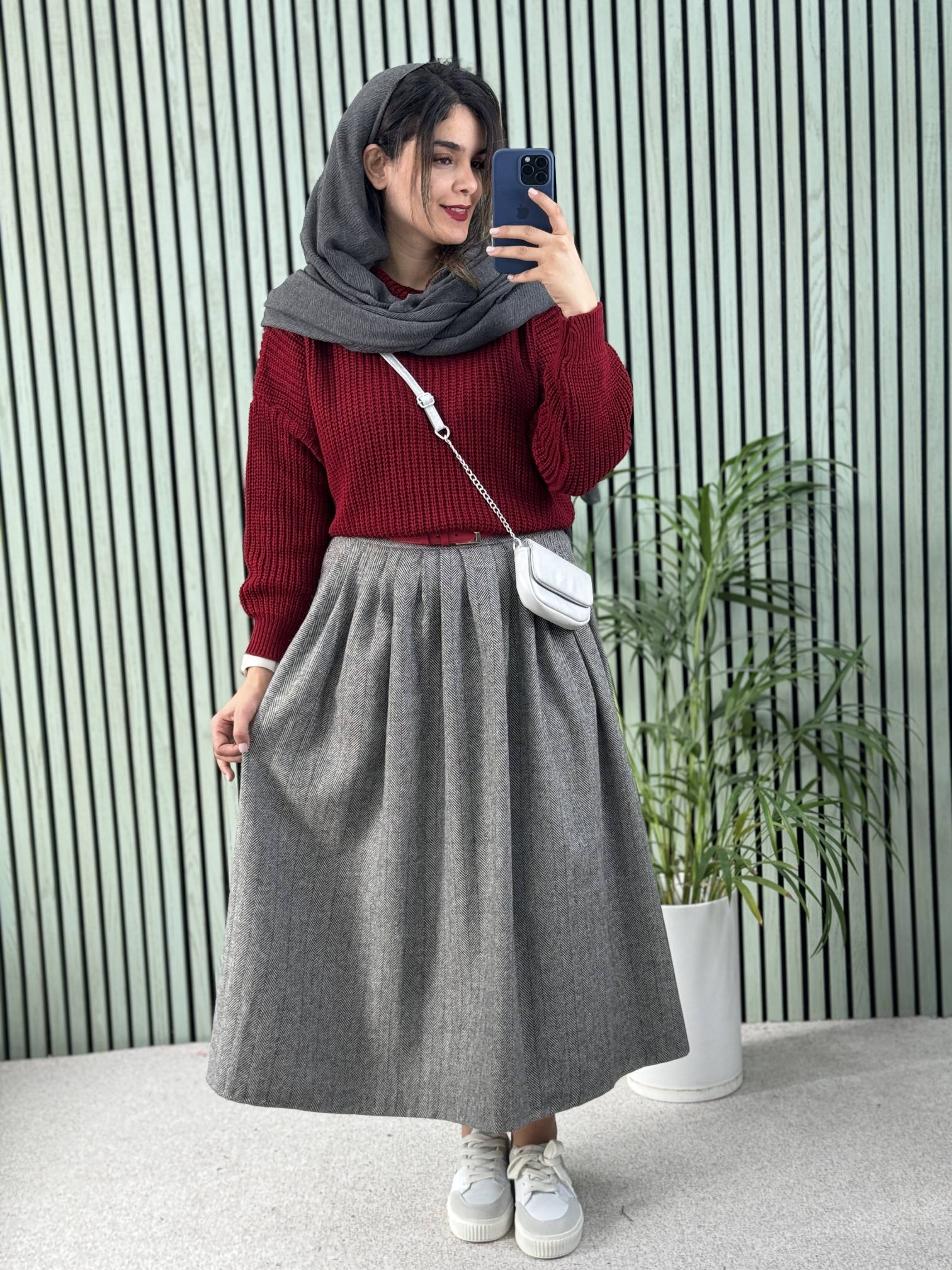 دامن پشمی جناغی