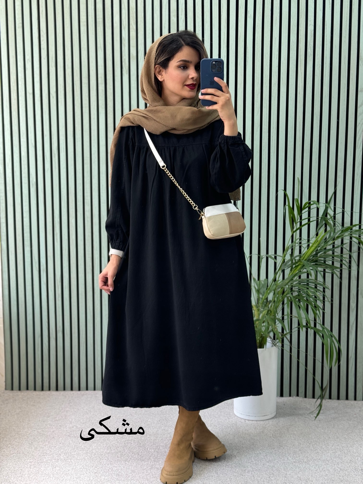 پیراهن مانتویی کتان