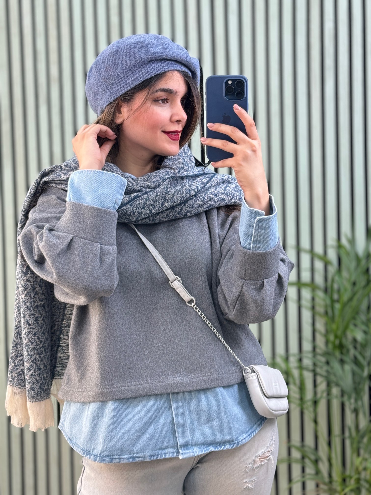 مانتو ترکیبی فوتر و جین