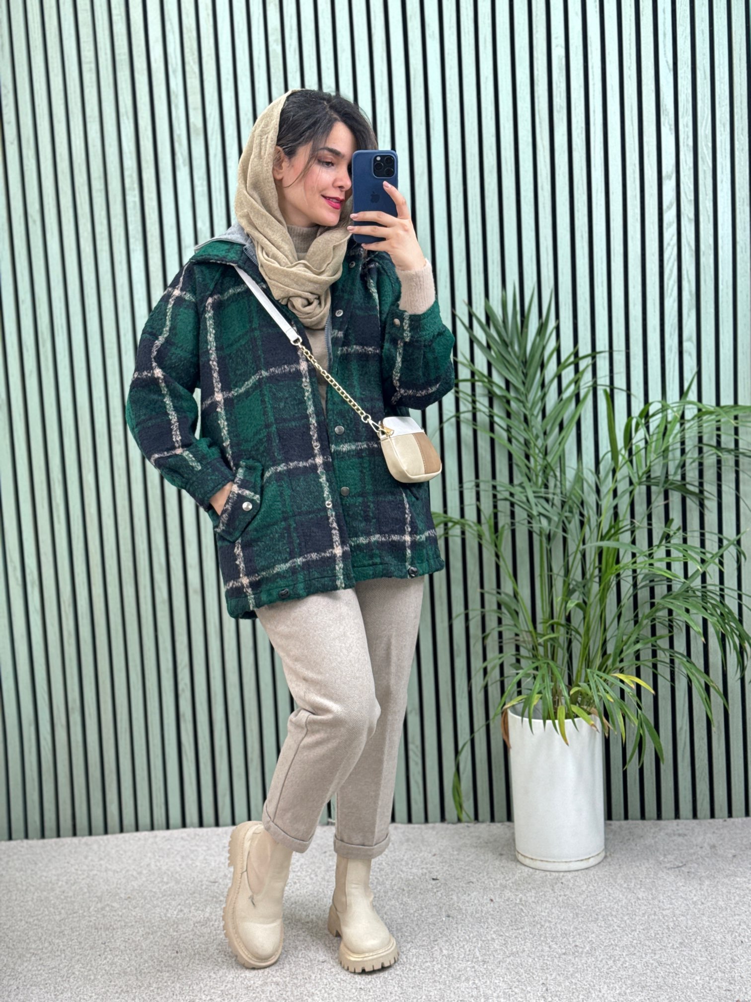 پالتو ترکیبی دورس کلاهدار