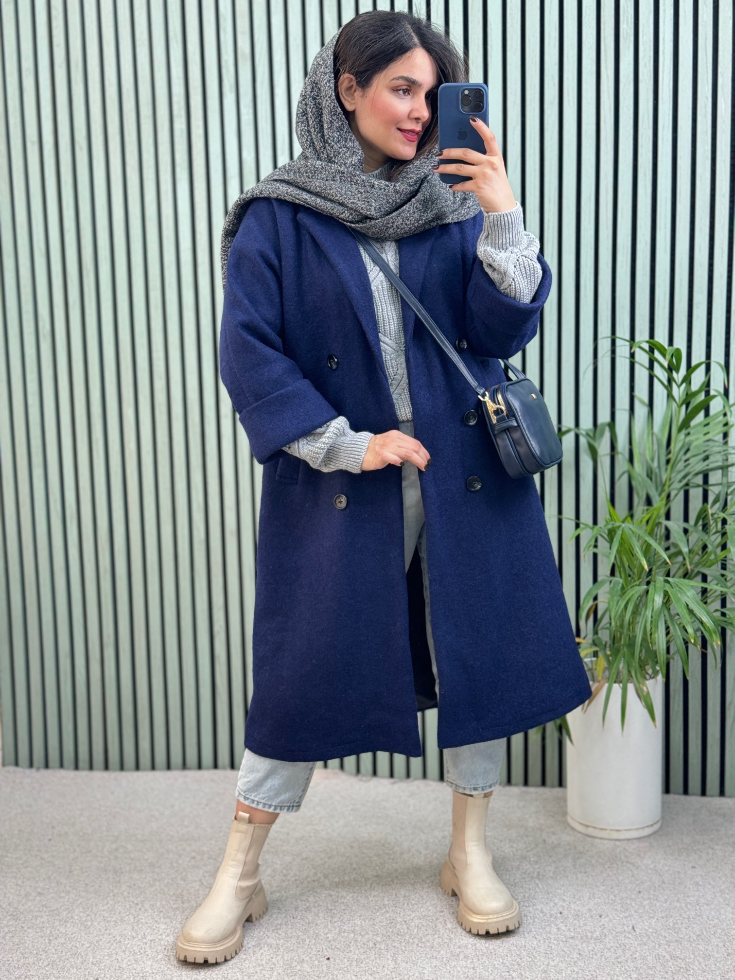 پالتو فوتر آستردار گندم