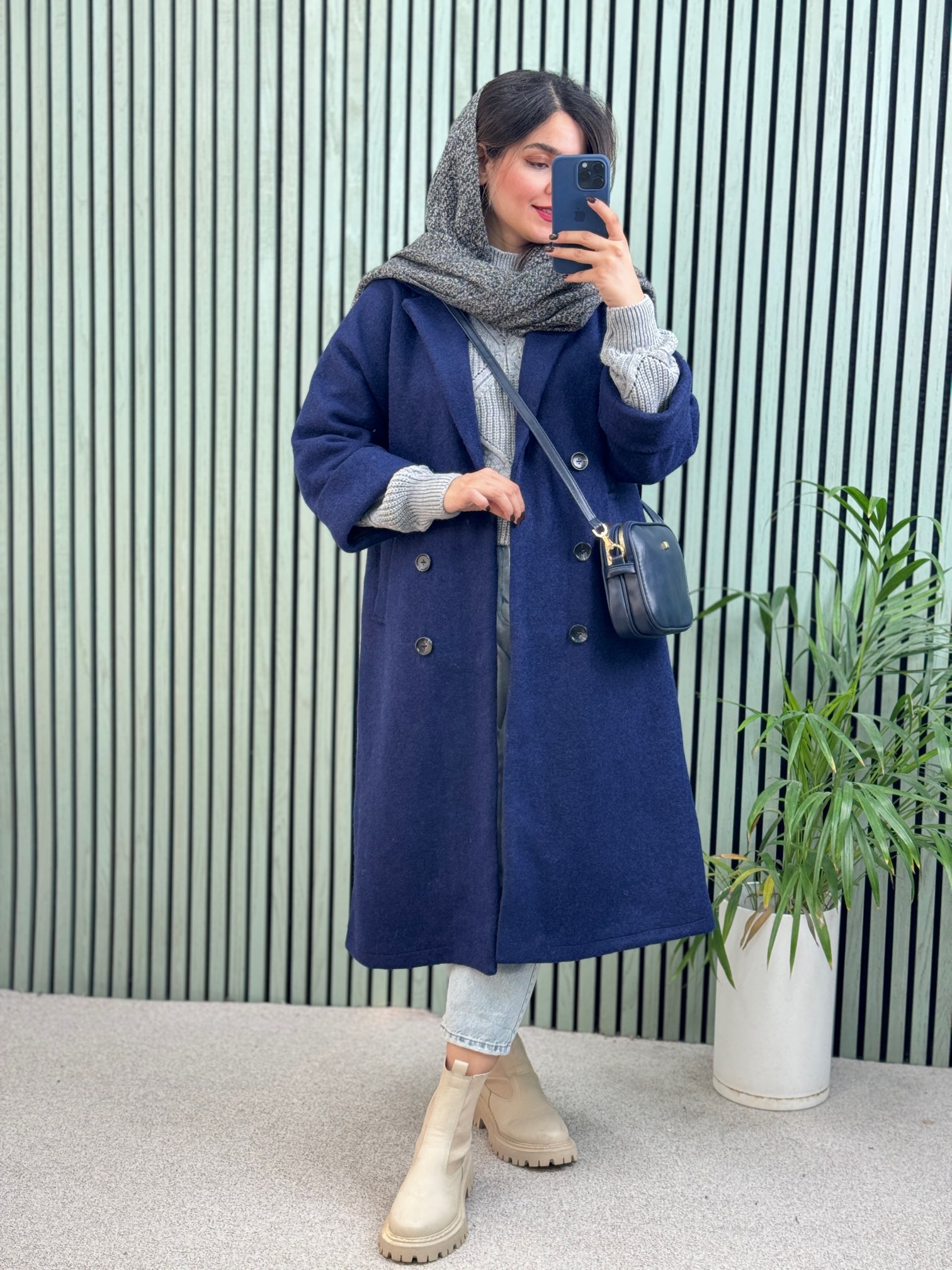 پالتو فوتر آستردار گندم