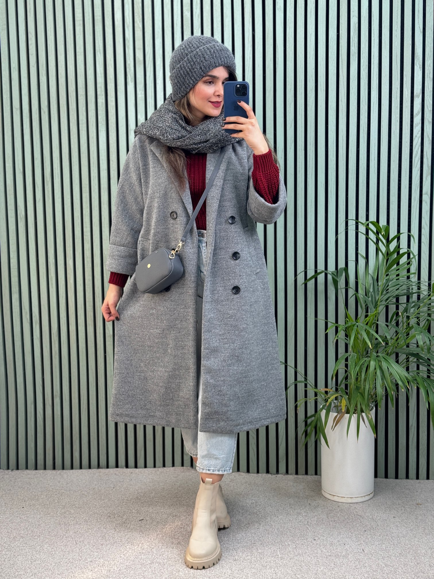پالتو فوتر آستردار گندم