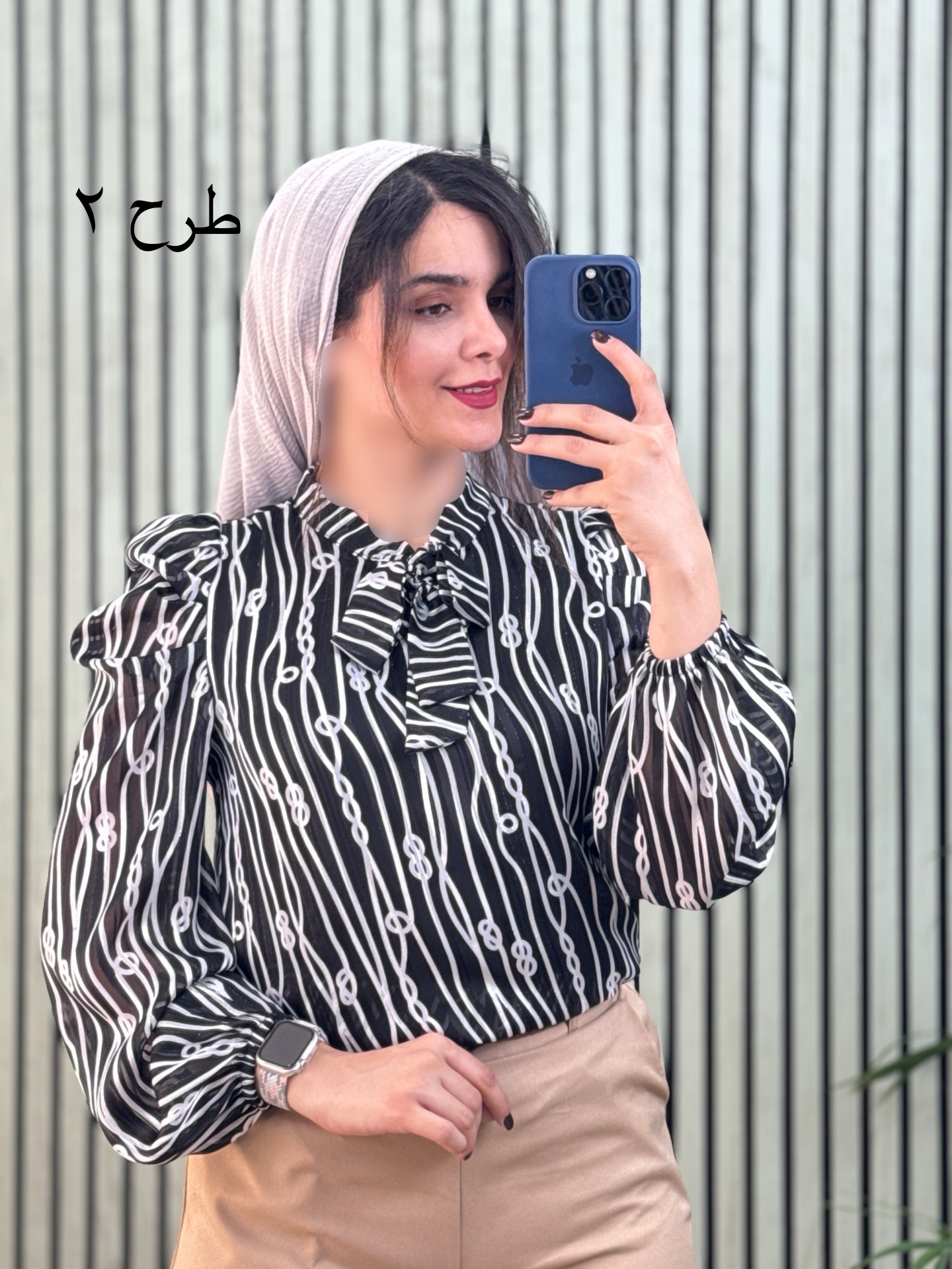 شومیز یقه کراواتی