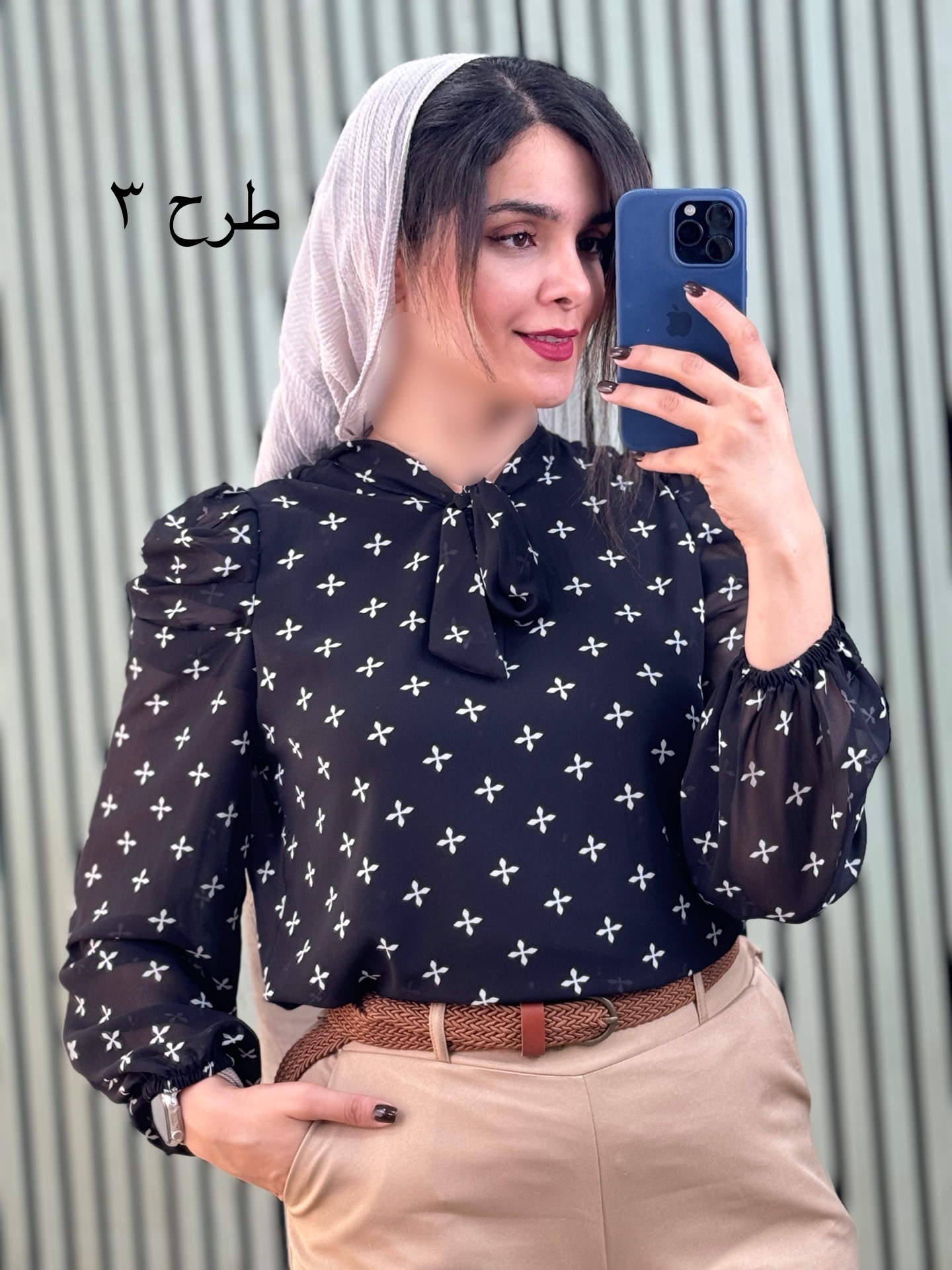 شومیز یقه کراواتی