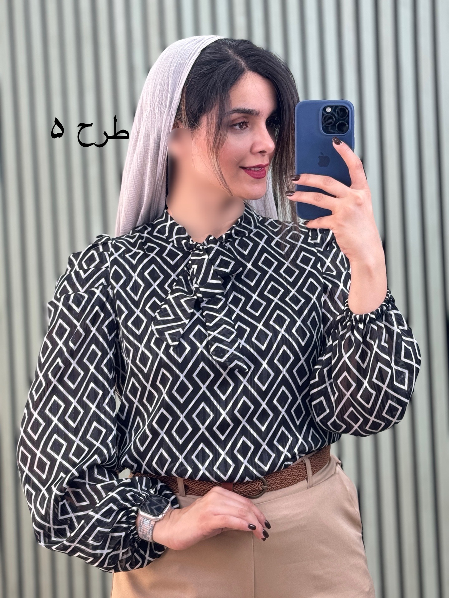 شومیز یقه کراواتی