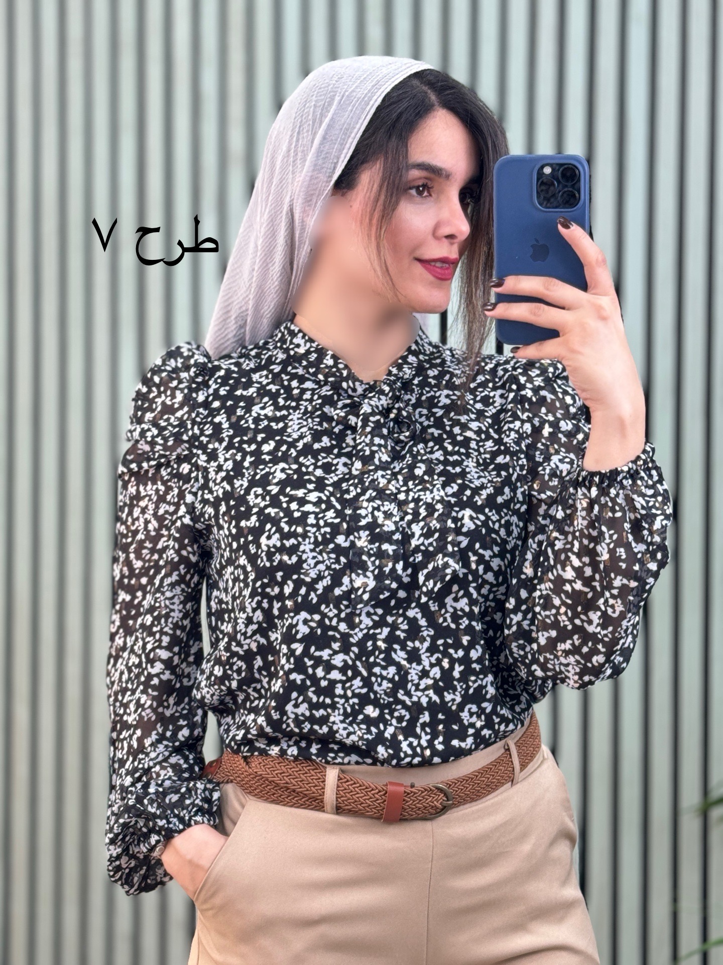 شومیز یقه کراواتی
