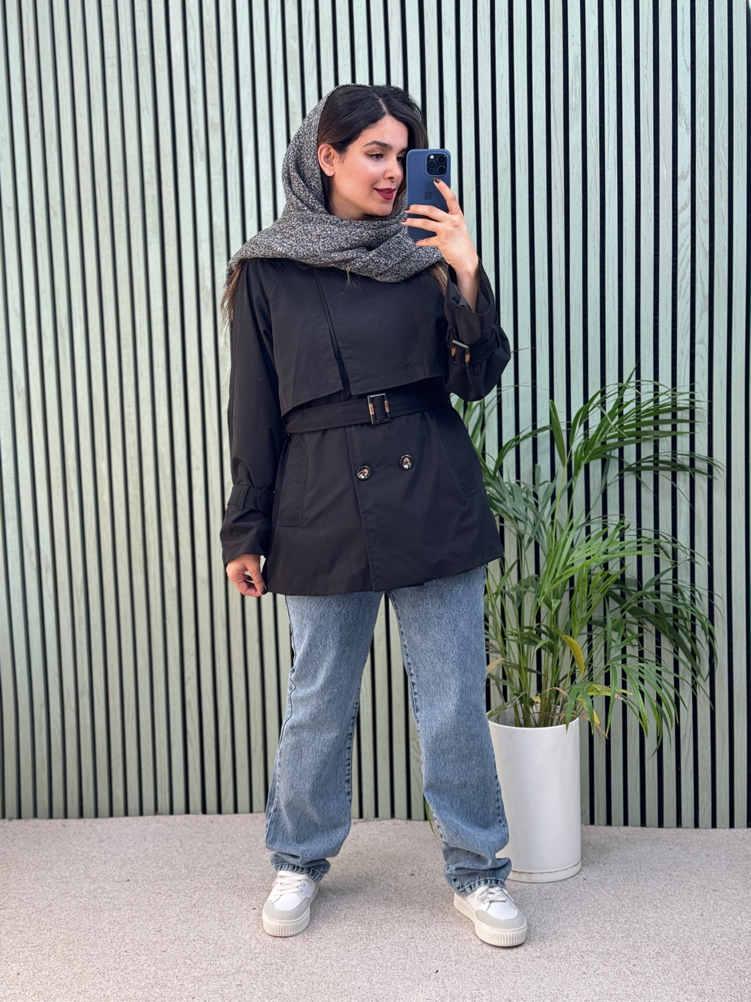 بارونی آستردار (برشکا بدون کمربند)