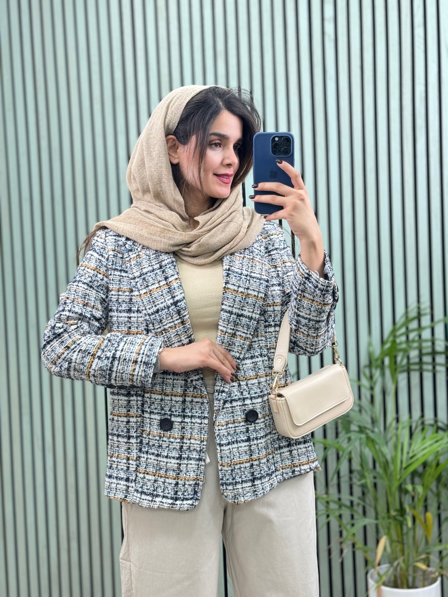 کت مزونی شانل آستردار