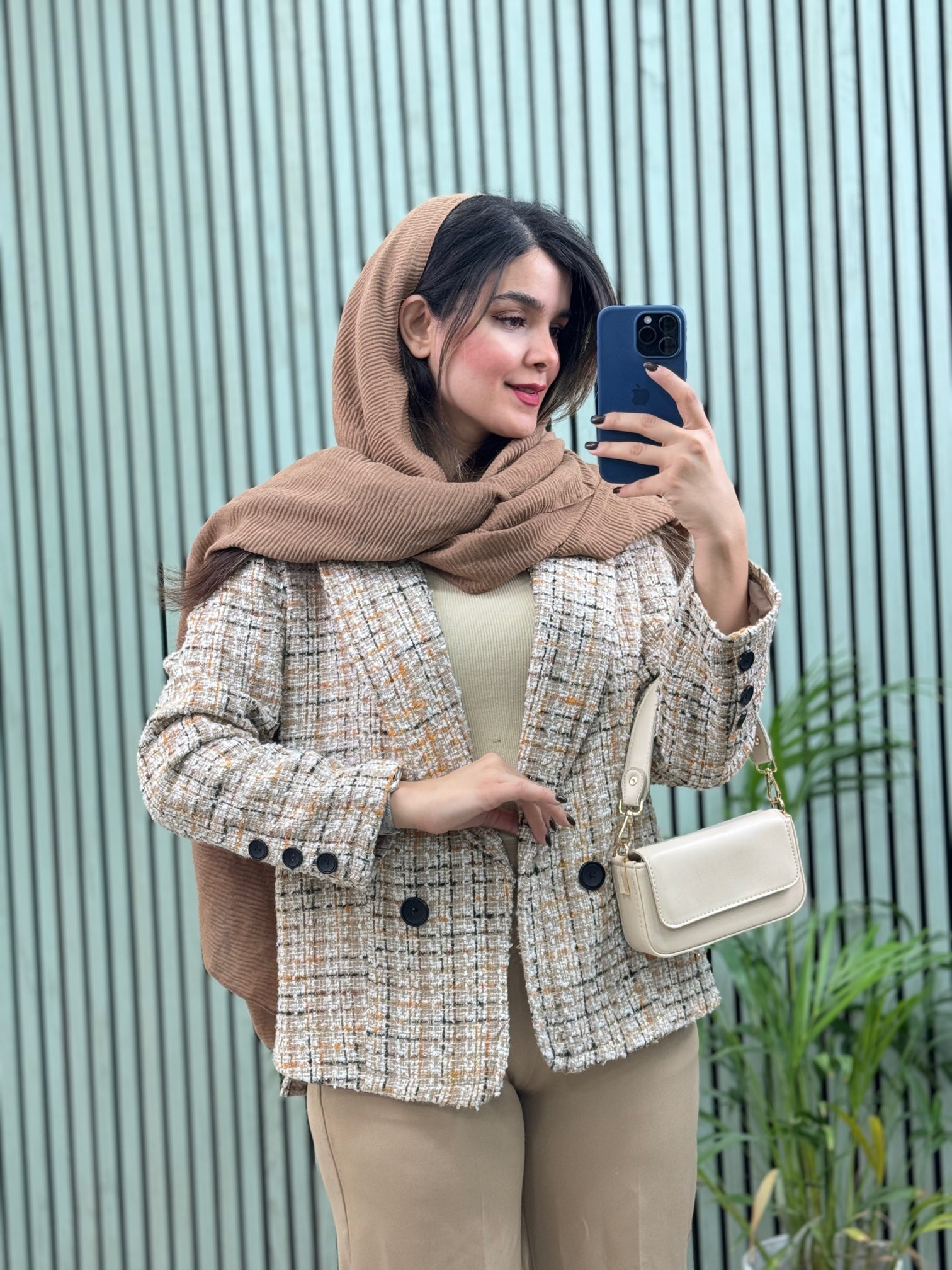 کت مزونی شانل آستردار