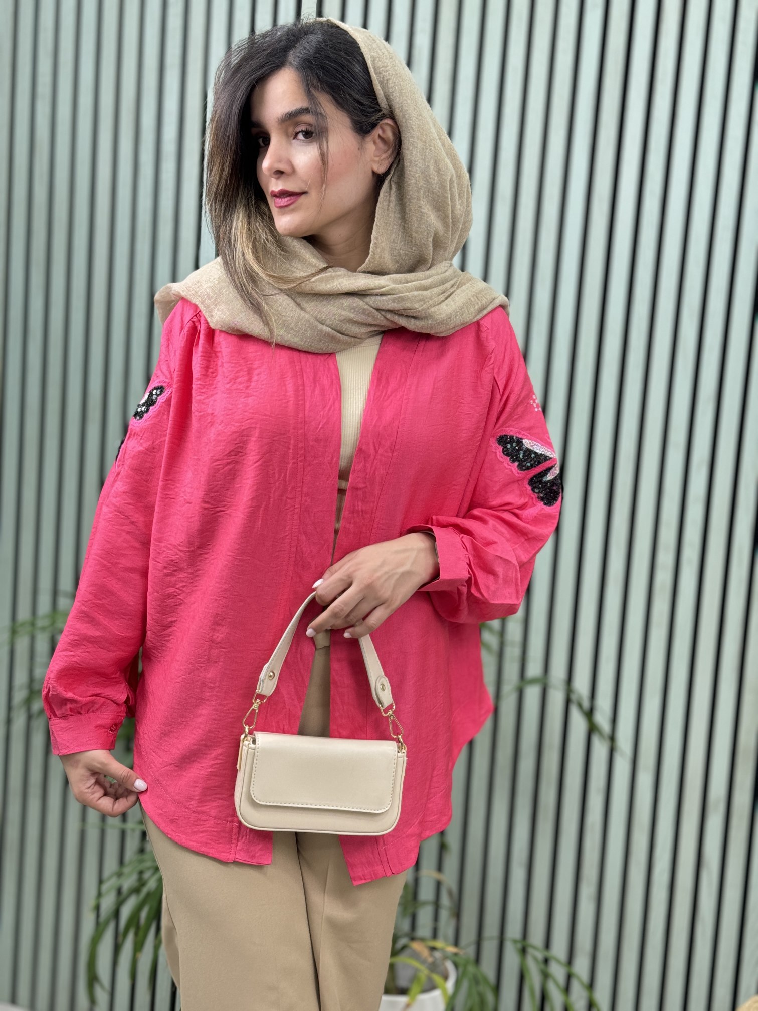 شومیز گلدوزی پروانه