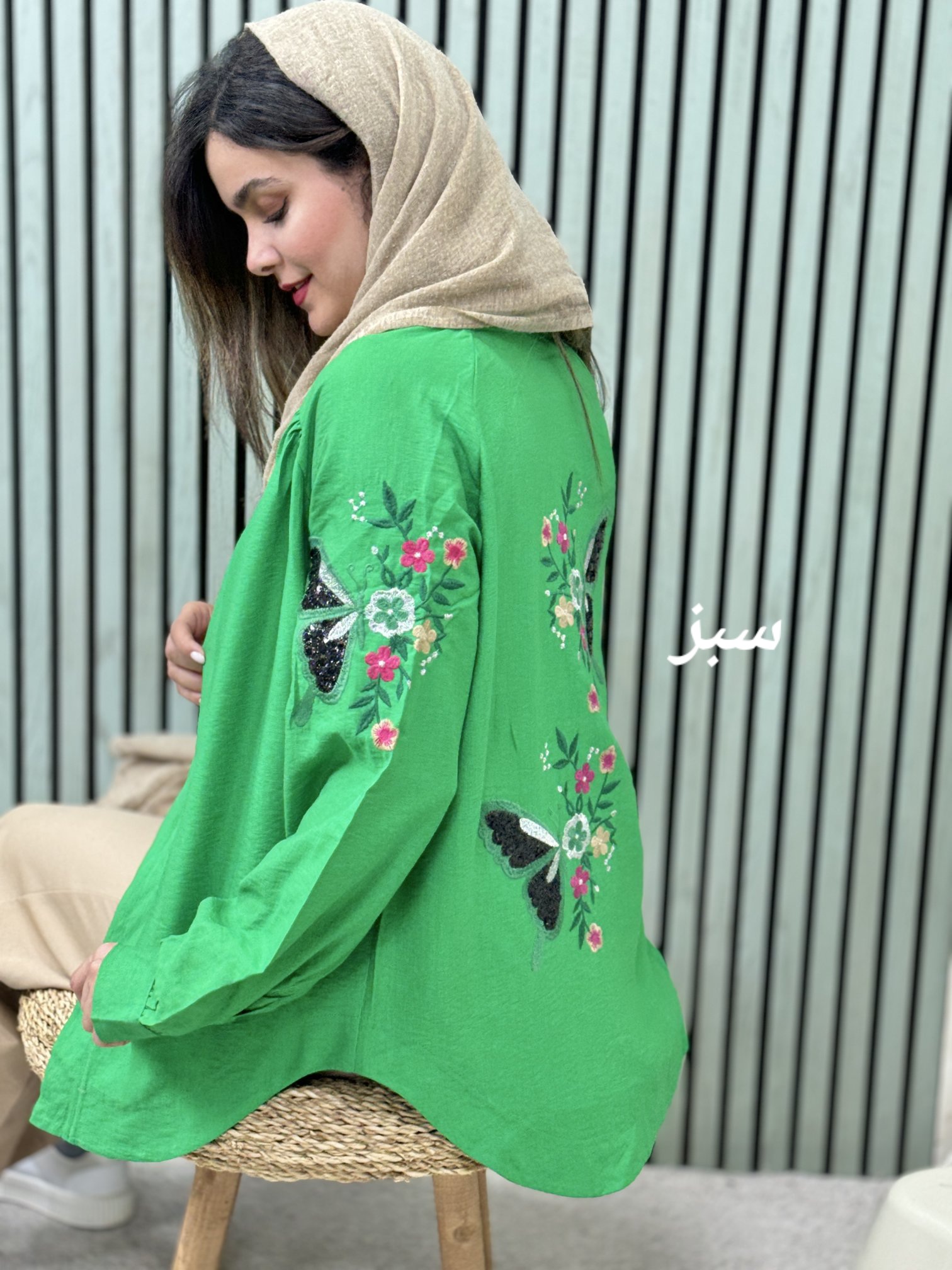 شومیز گلدوزی پروانه