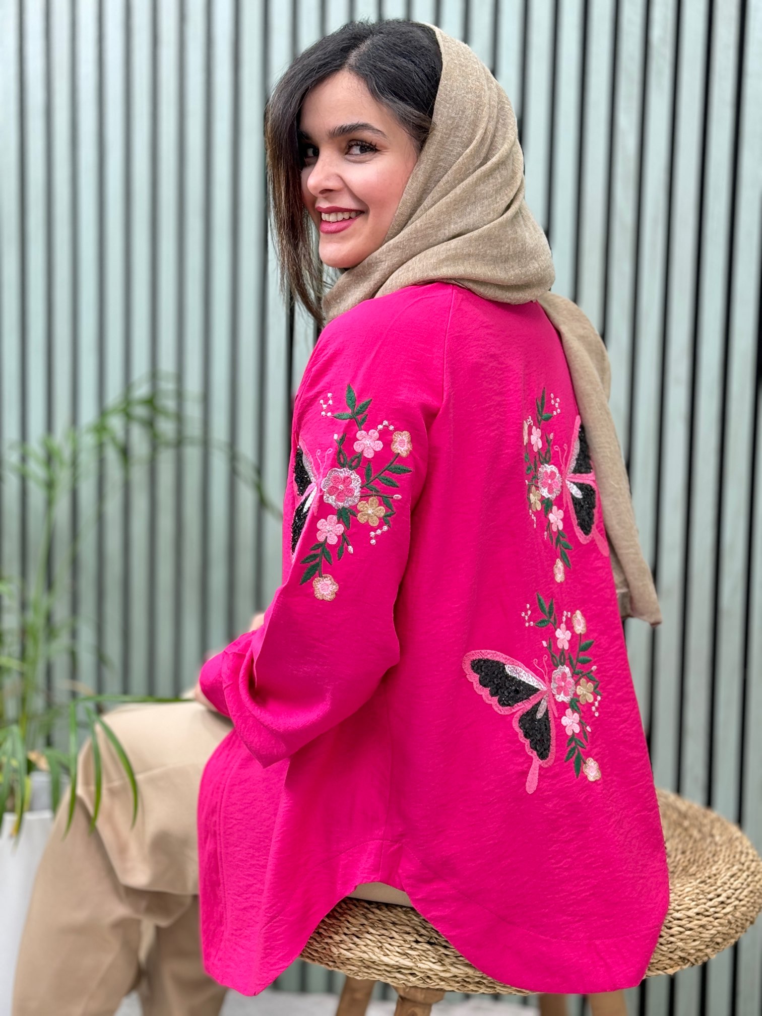 شومیز گلدوزی پروانه