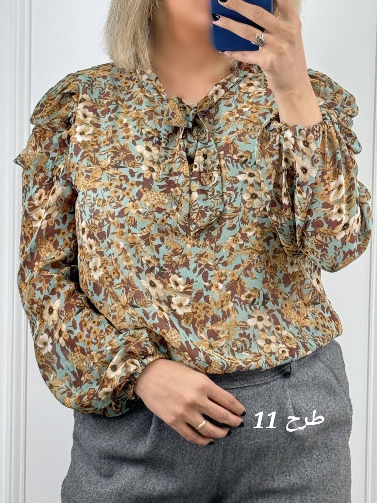 شومیز یقه کراواتی