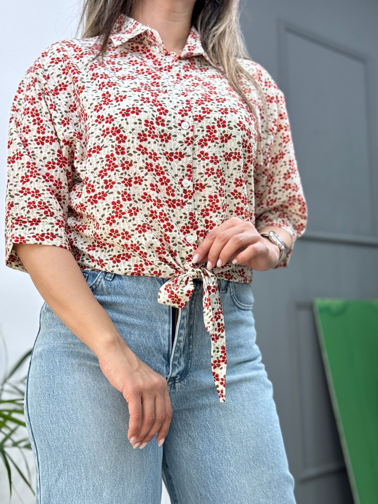 شومیز پایین گره ای Spring