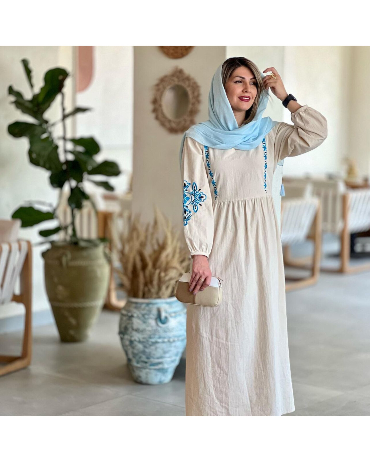 پیراهن بلند پرنیا (R)
